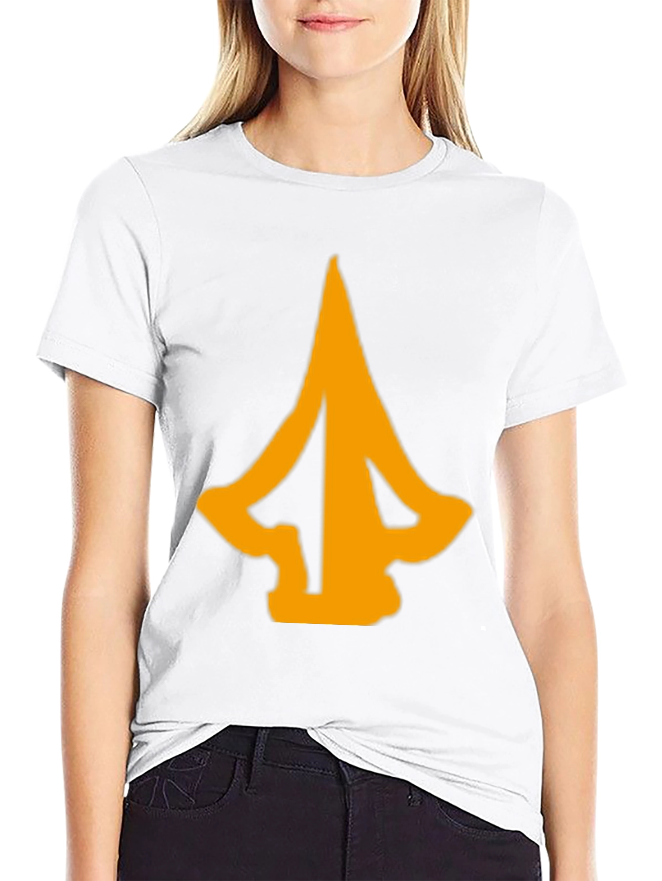 Mens Black T-Shirt with Abstract Arrow Graphic