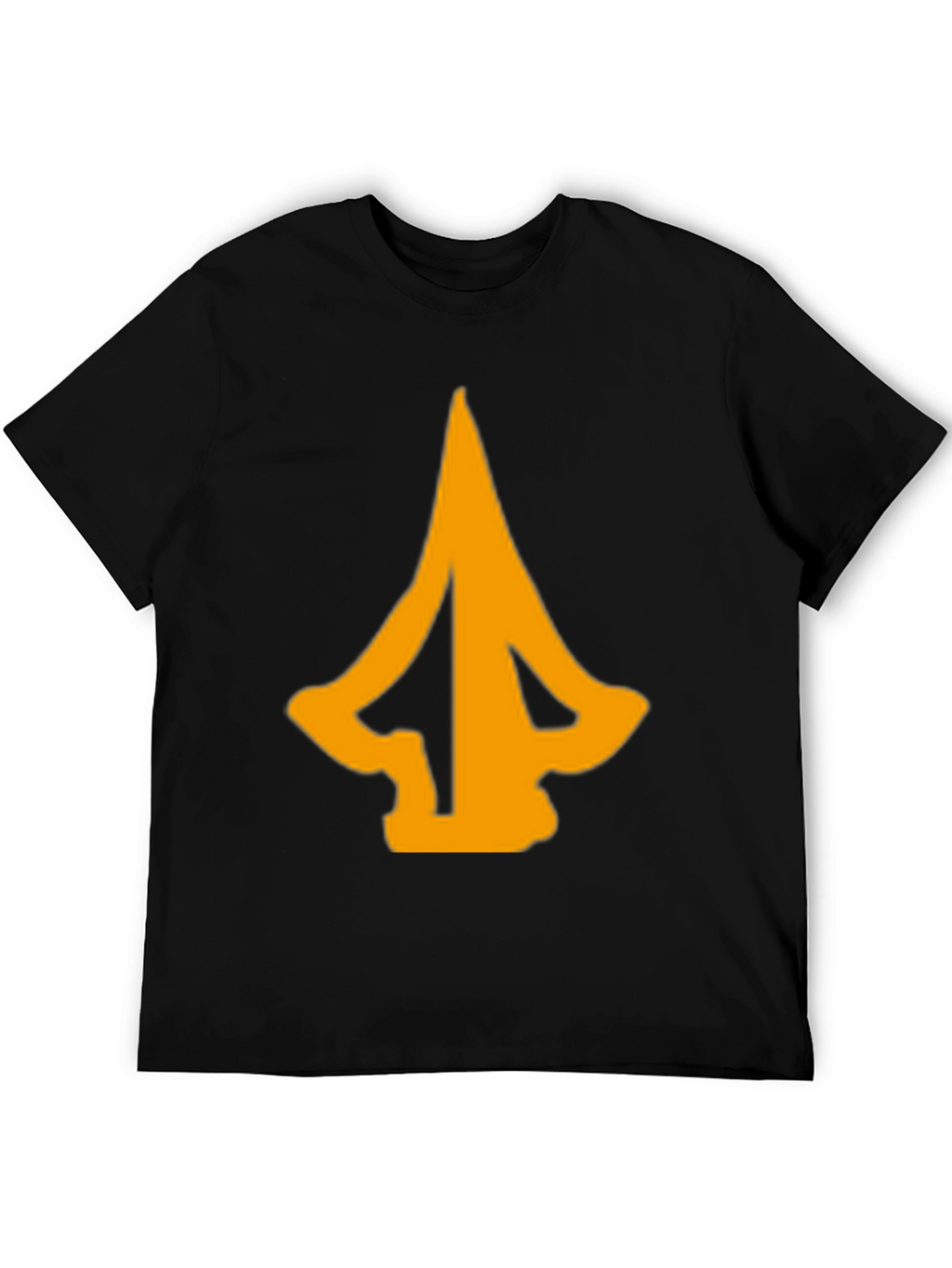 Mens Black T-Shirt with Abstract Arrow Graphic