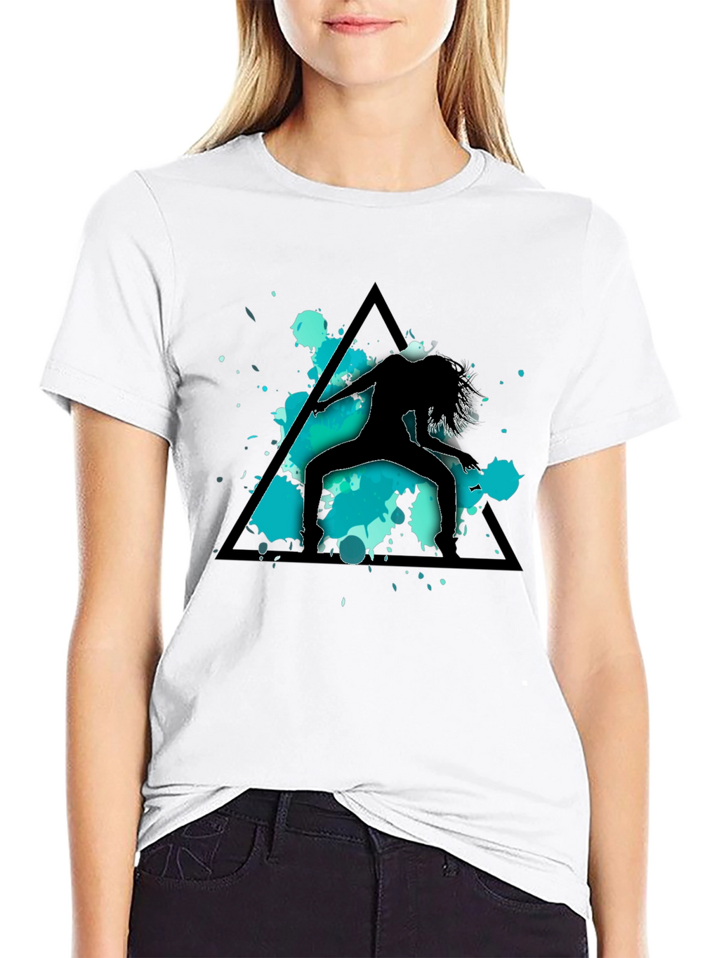 Geometric Dancer Graphic Tee