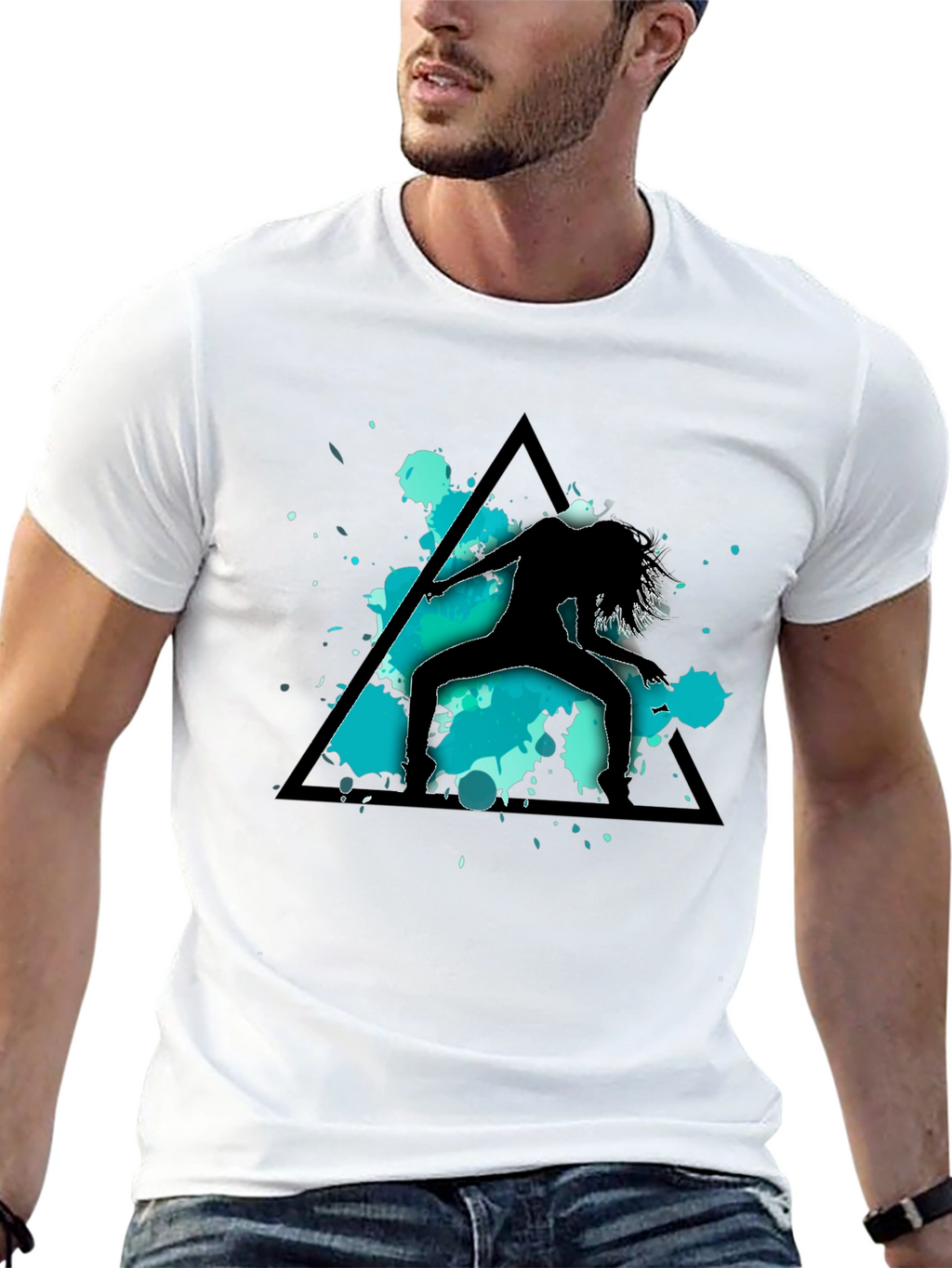 Geometric Dancer Graphic Tee