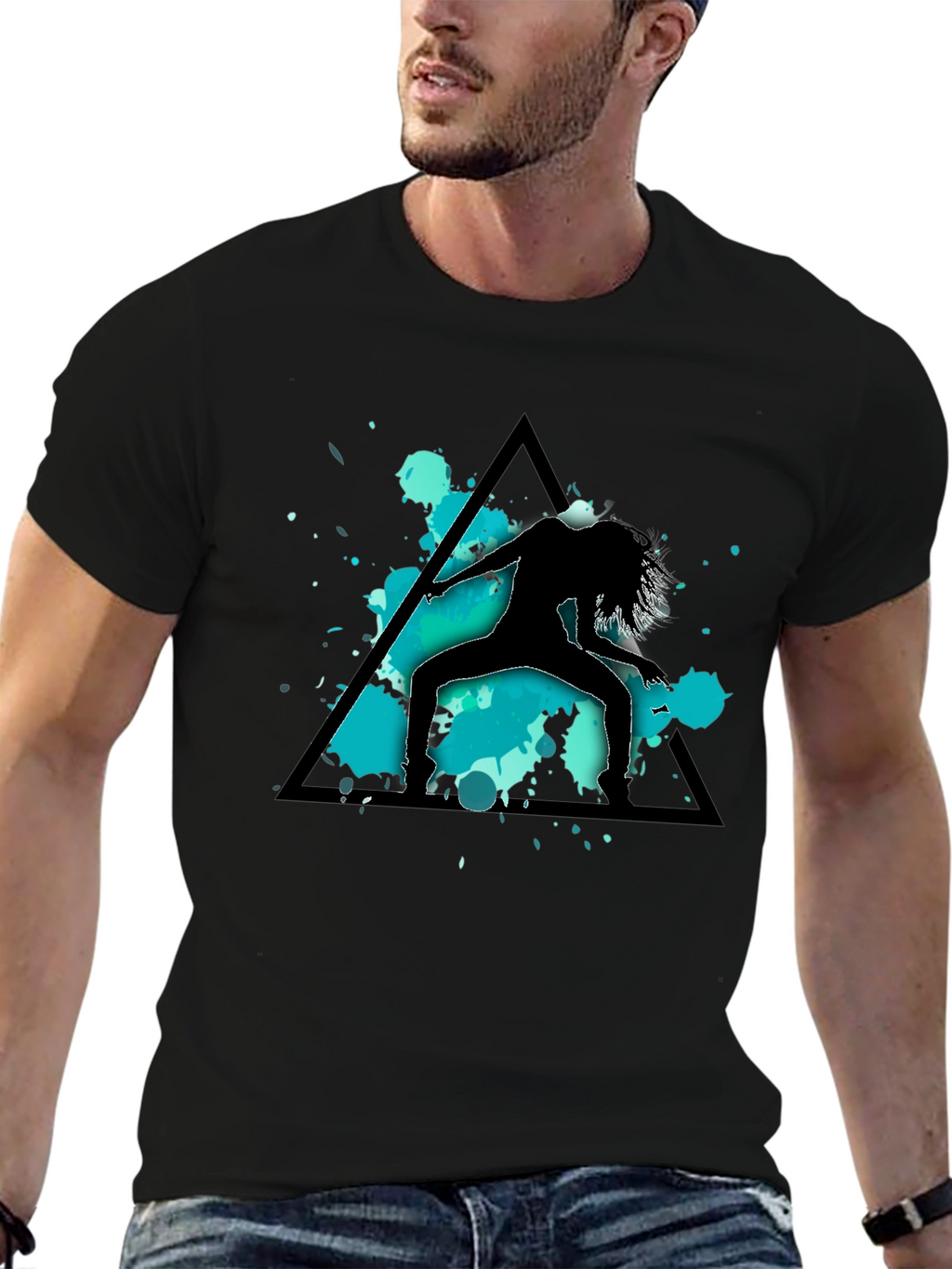 Geometric Dancer Graphic Tee