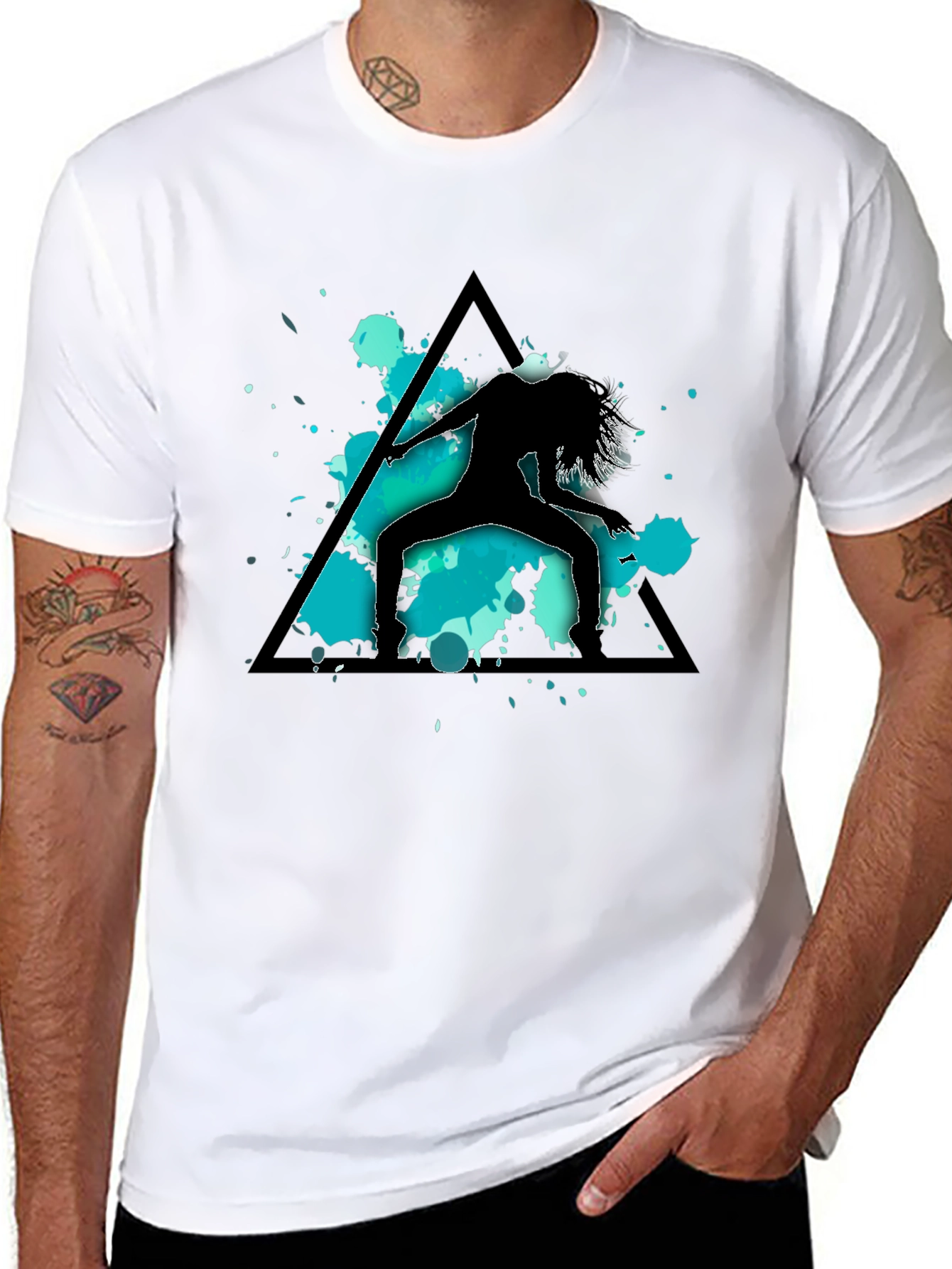 Geometric Dancer Graphic Tee