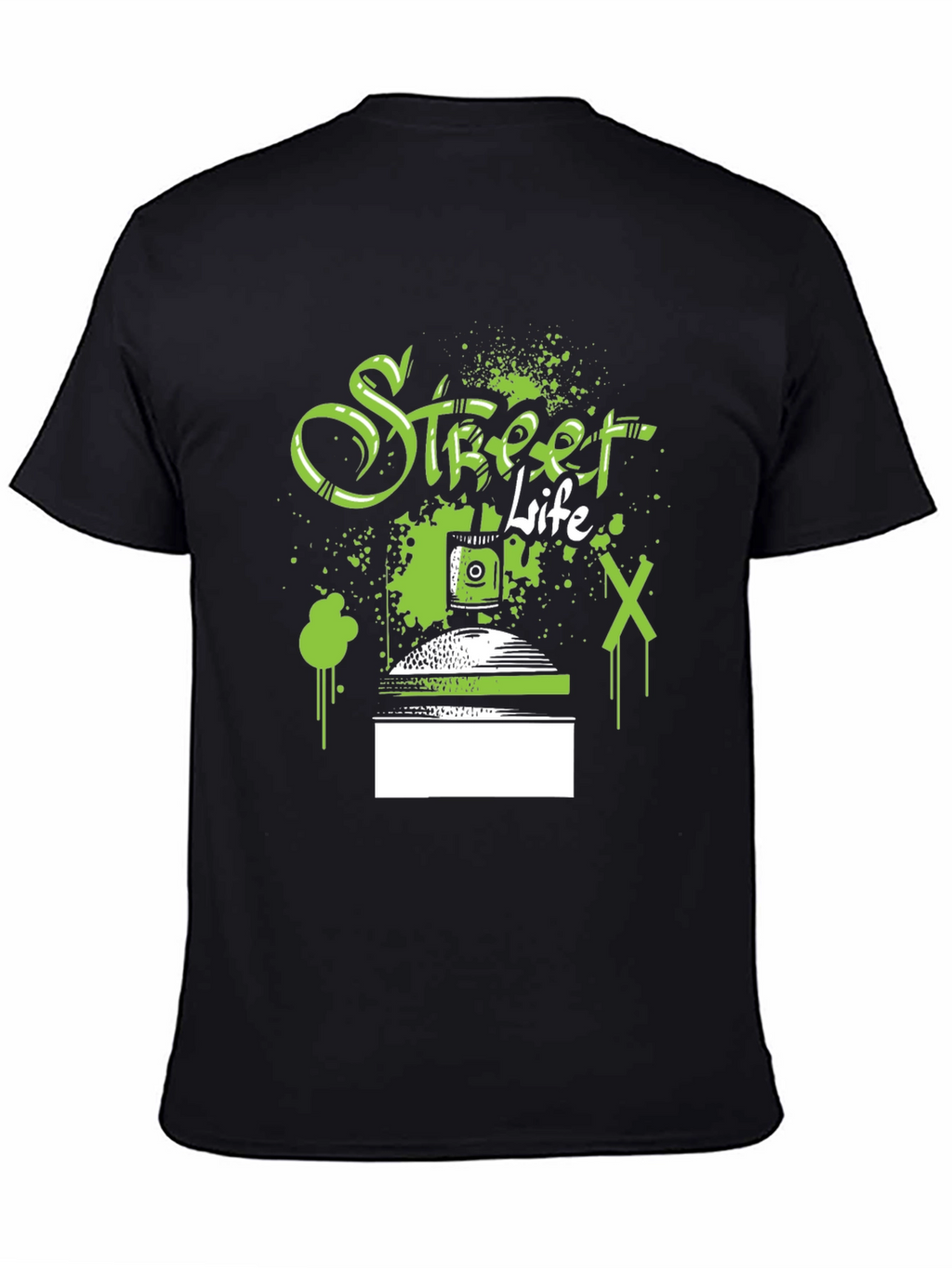 Street Life Spray Paint Graphic T-Shirt