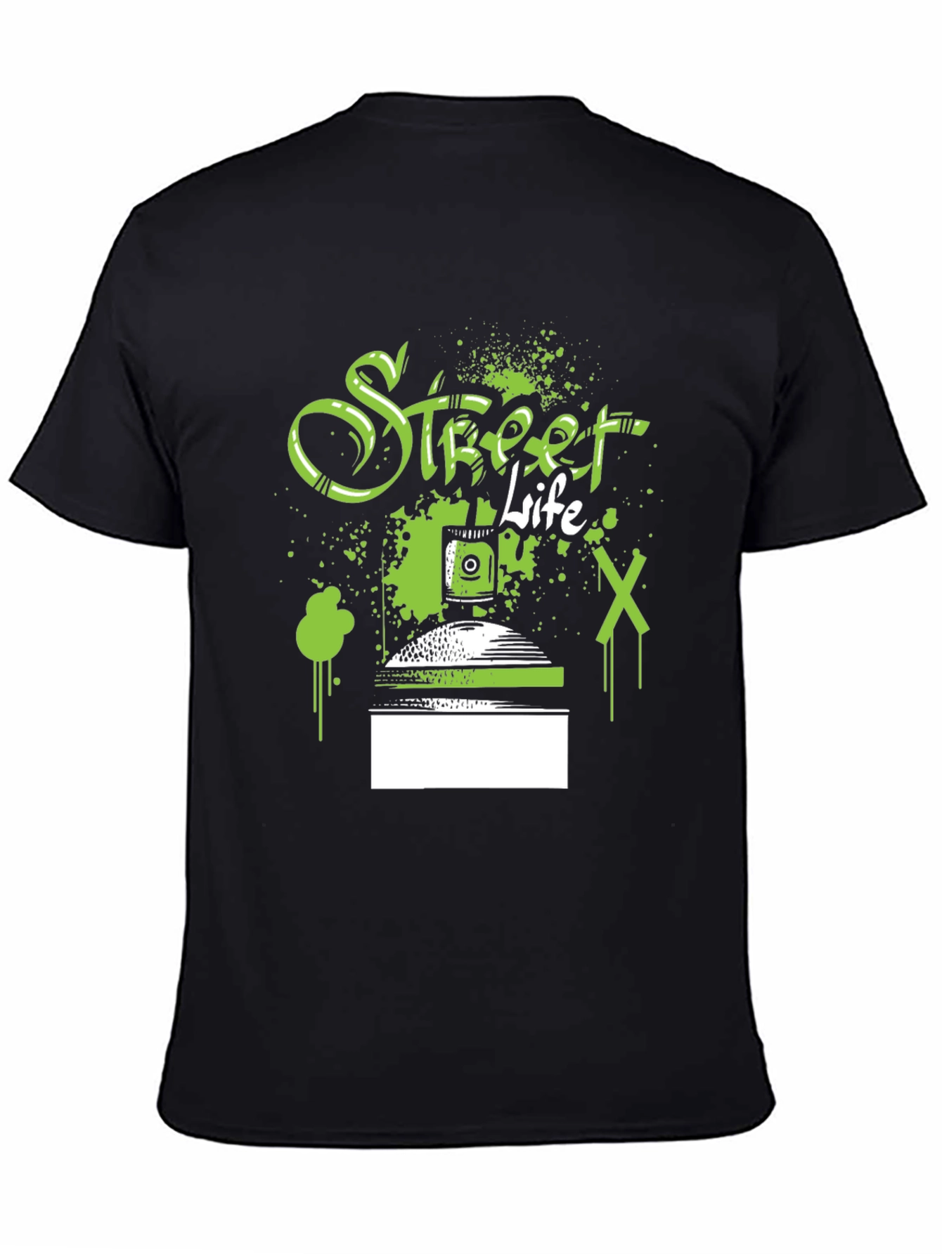 Street Life Spray Paint Graphic T-Shirt
