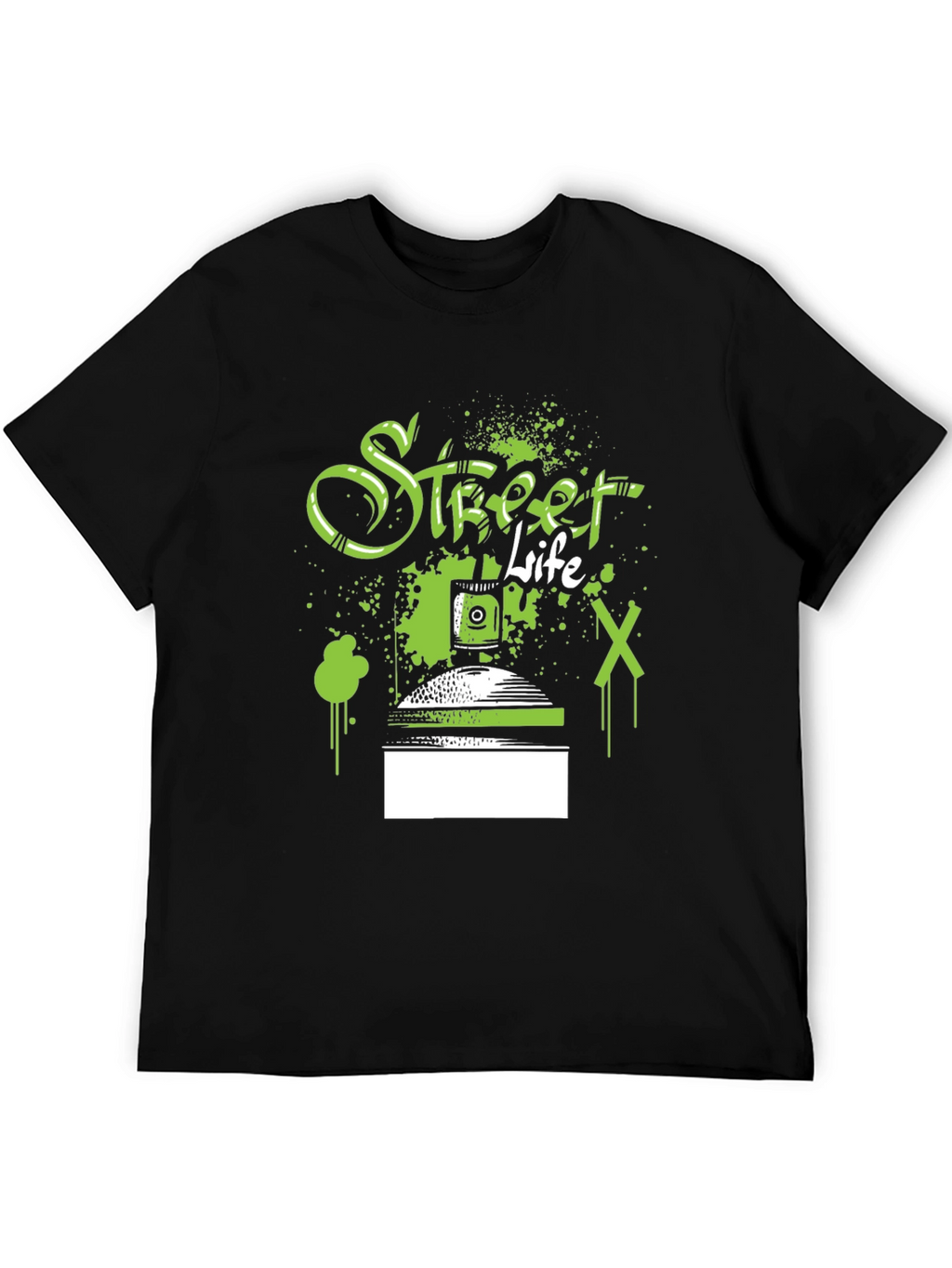 Street Life Spray Paint Graphic T-Shirt