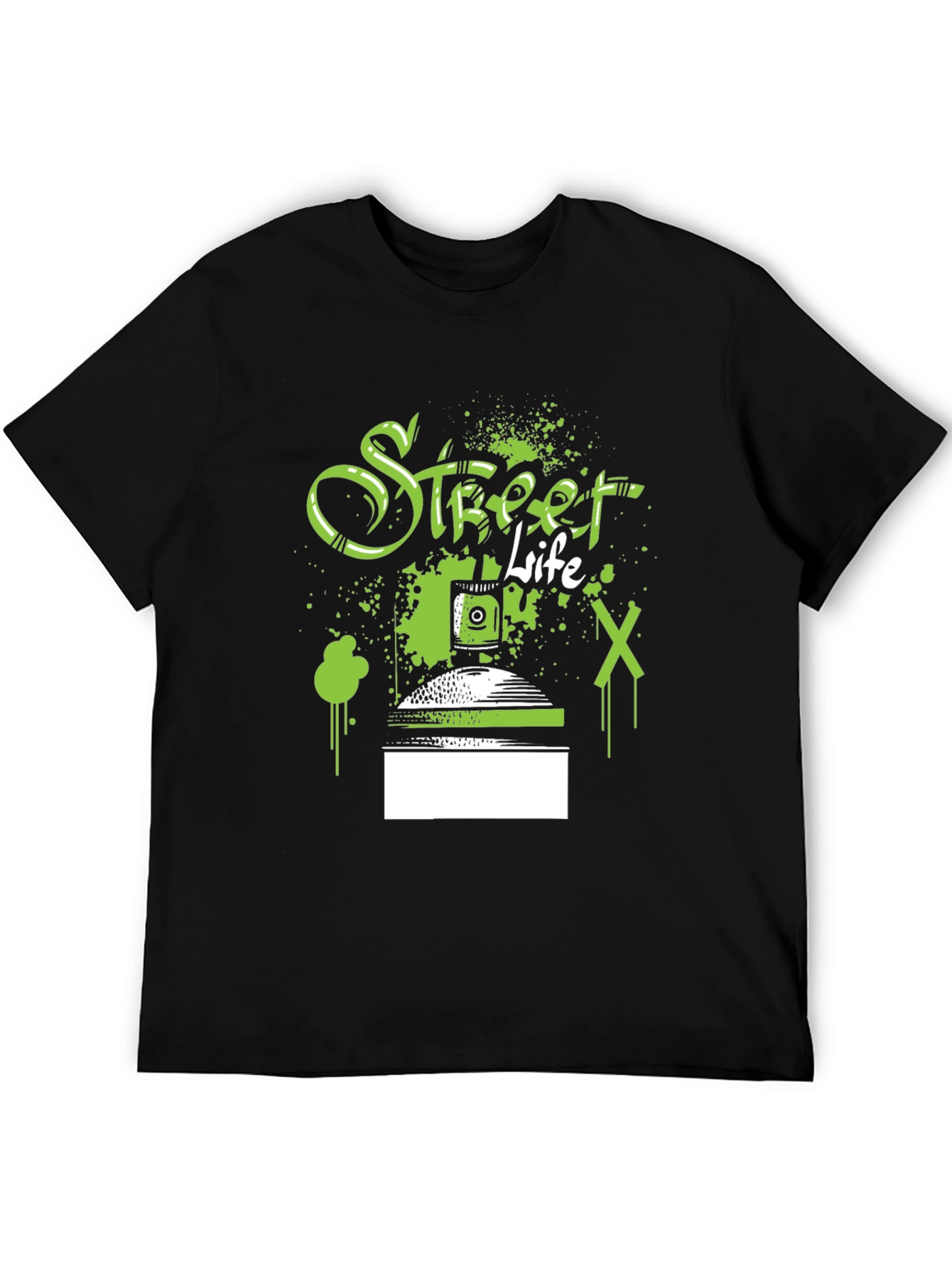 Street Life Spray Paint Graphic T-Shirt
