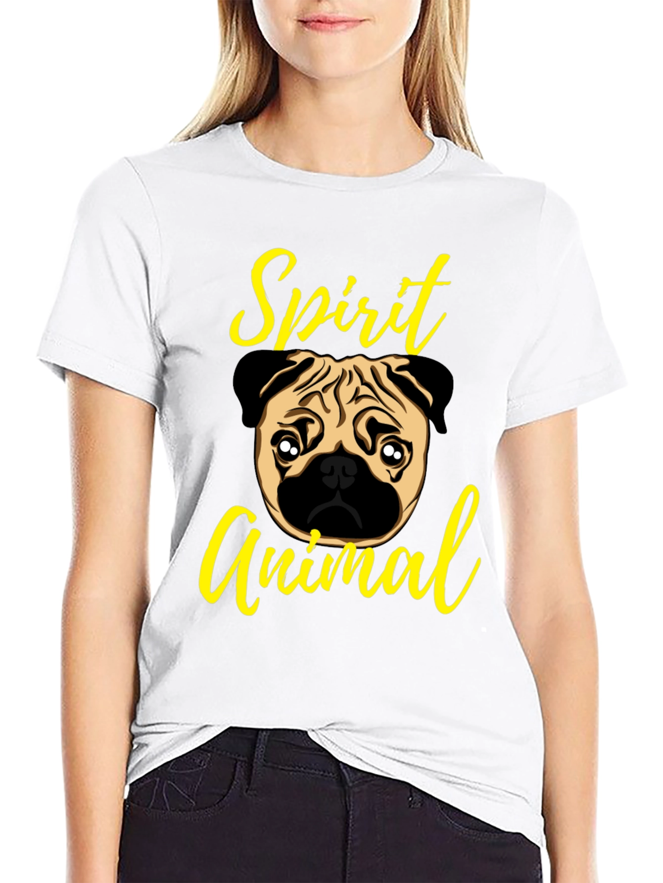 Pug Spirit Animal Graphic T-Shirt