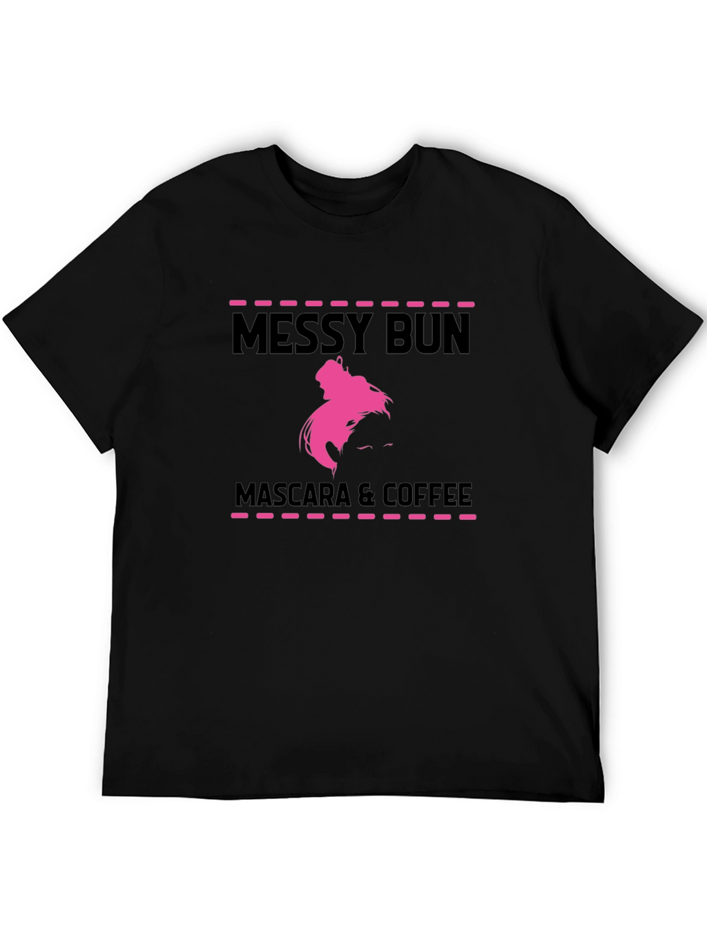 Messy Bun Mascara & Coffee Graphic T-Shirt