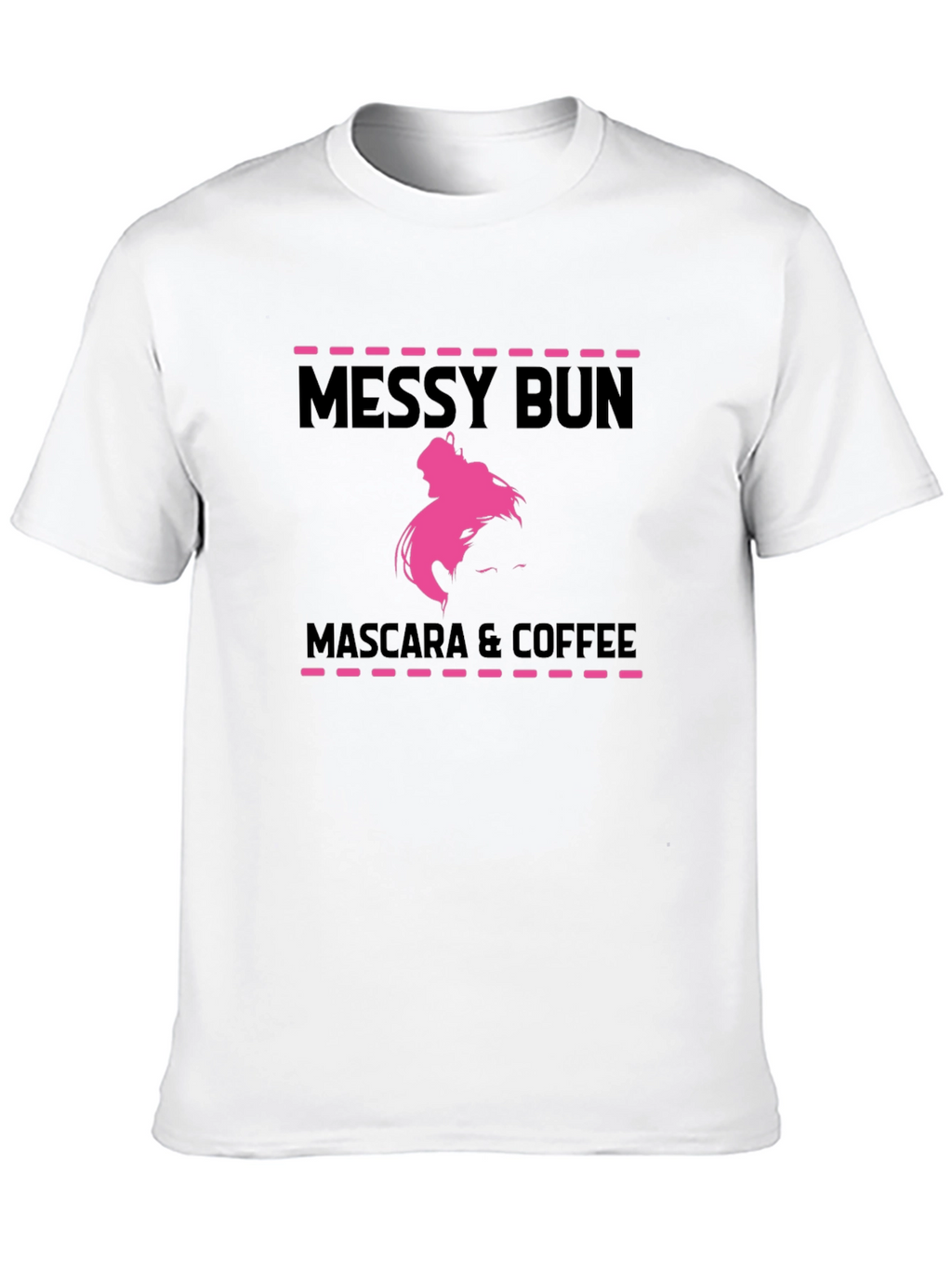 Messy Bun Mascara & Coffee Graphic T-Shirt