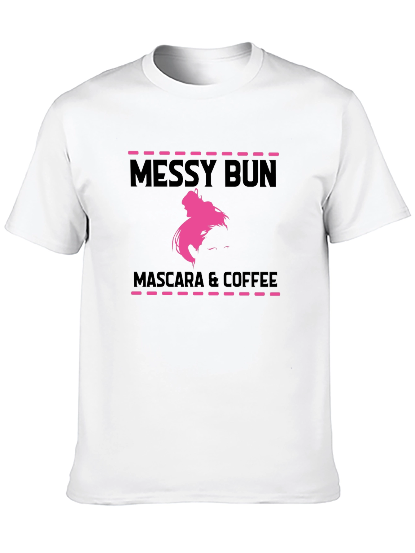 Messy Bun Mascara & Coffee Graphic T-Shirt