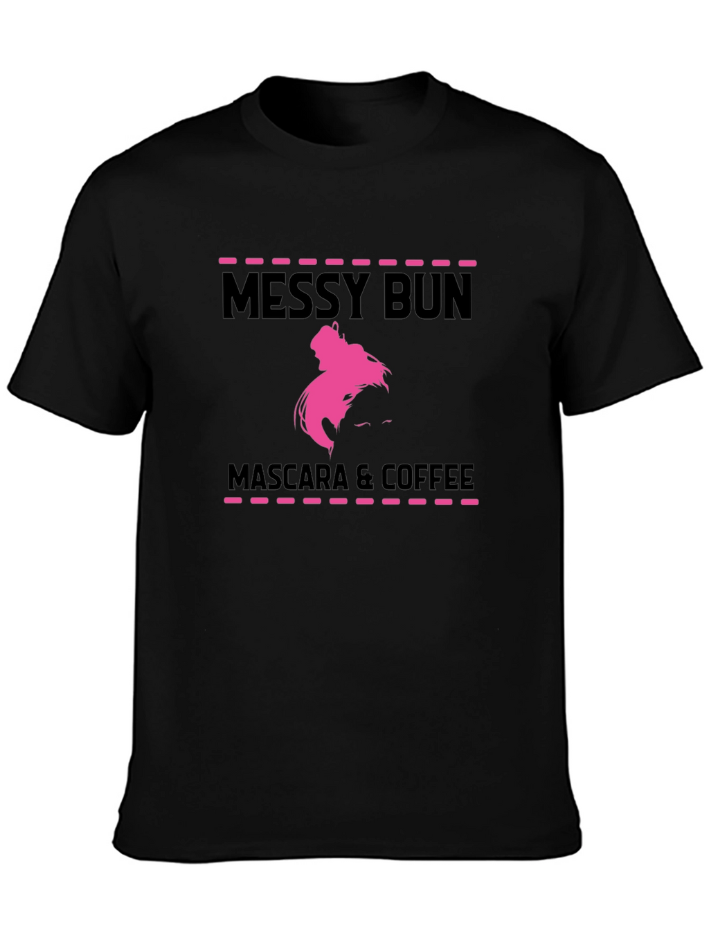 Messy Bun Mascara & Coffee Graphic T-Shirt