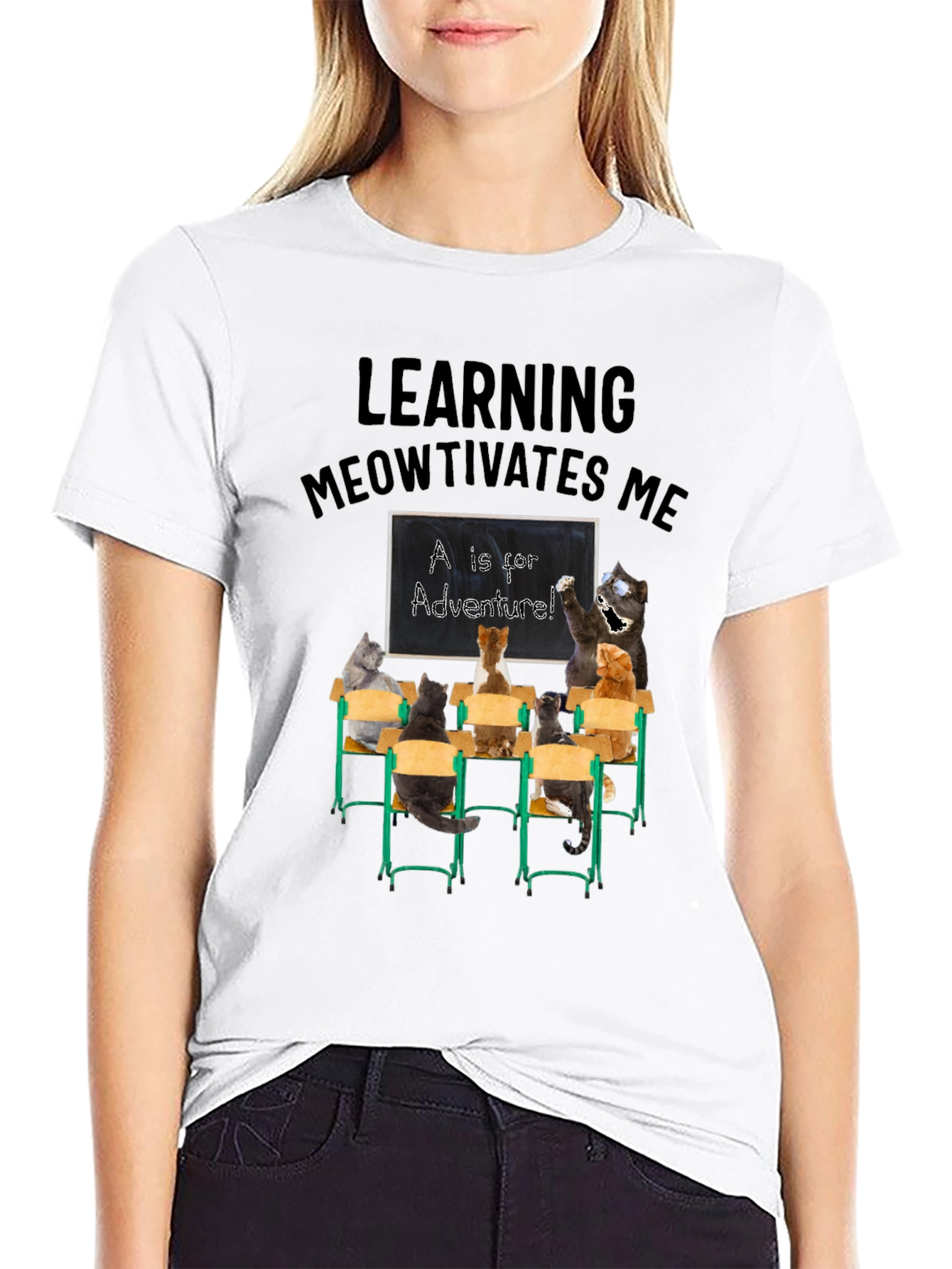 Learning Meowtivates Me T-Shirt