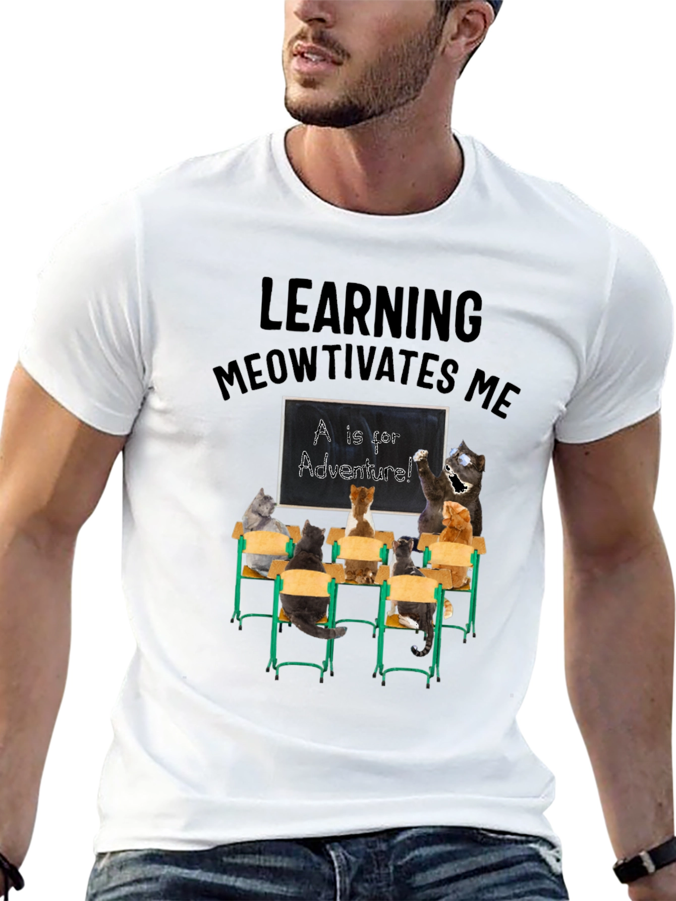 Learning Meowtivates Me T-Shirt