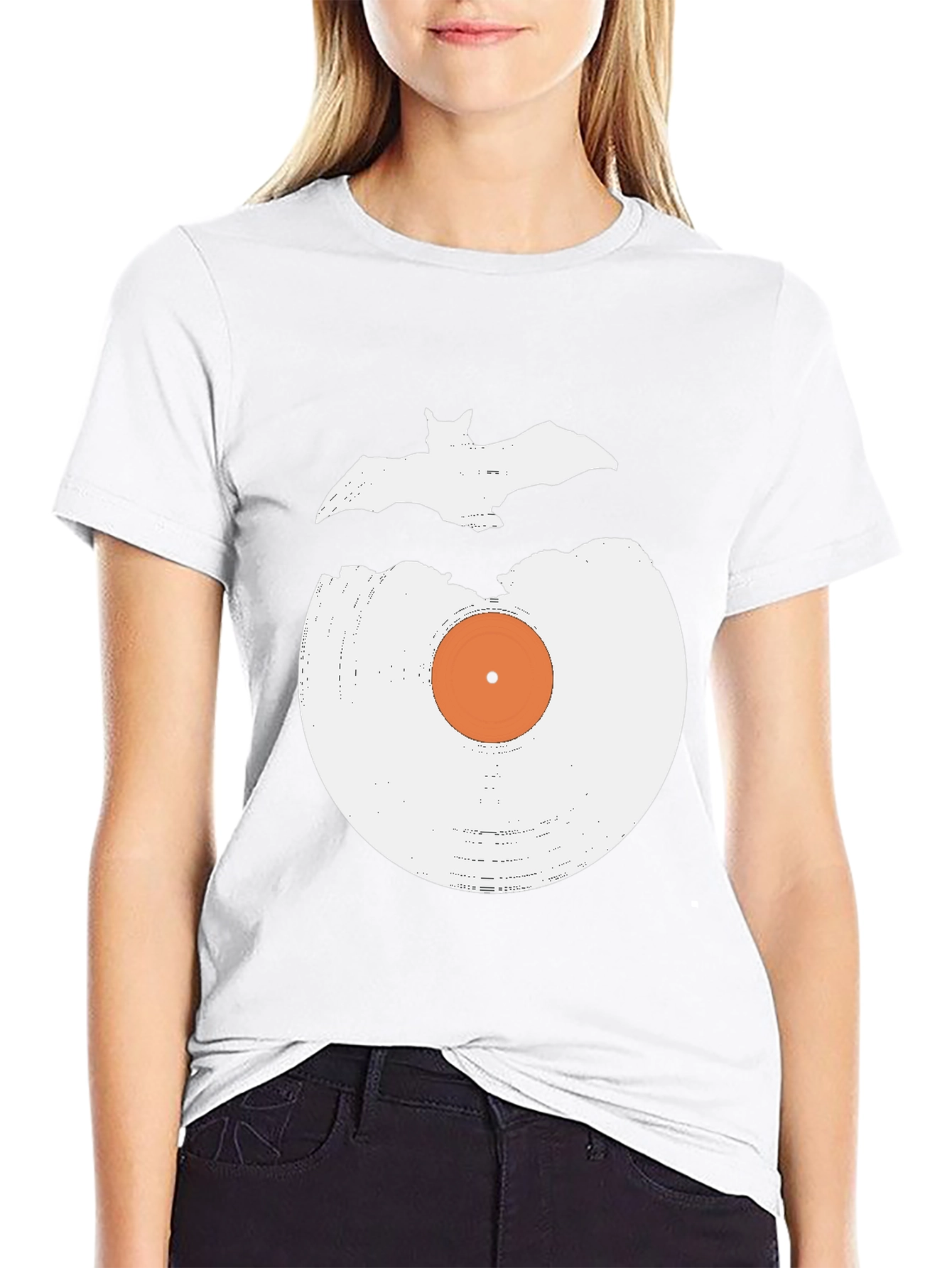 Vinyl Record & Bat Graphic Tee