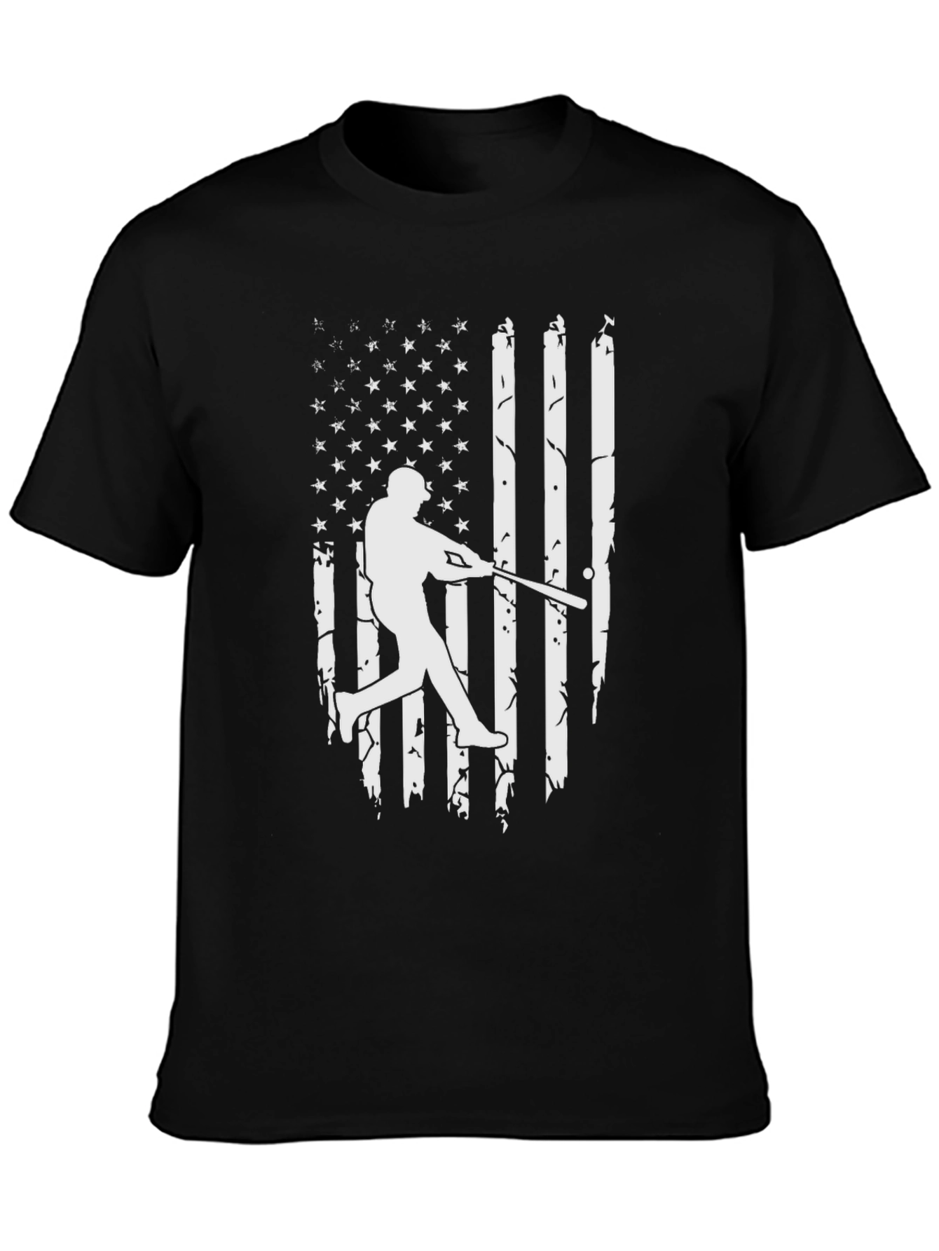Baseball Flag Graphic Tee - Patriotic Sportswear