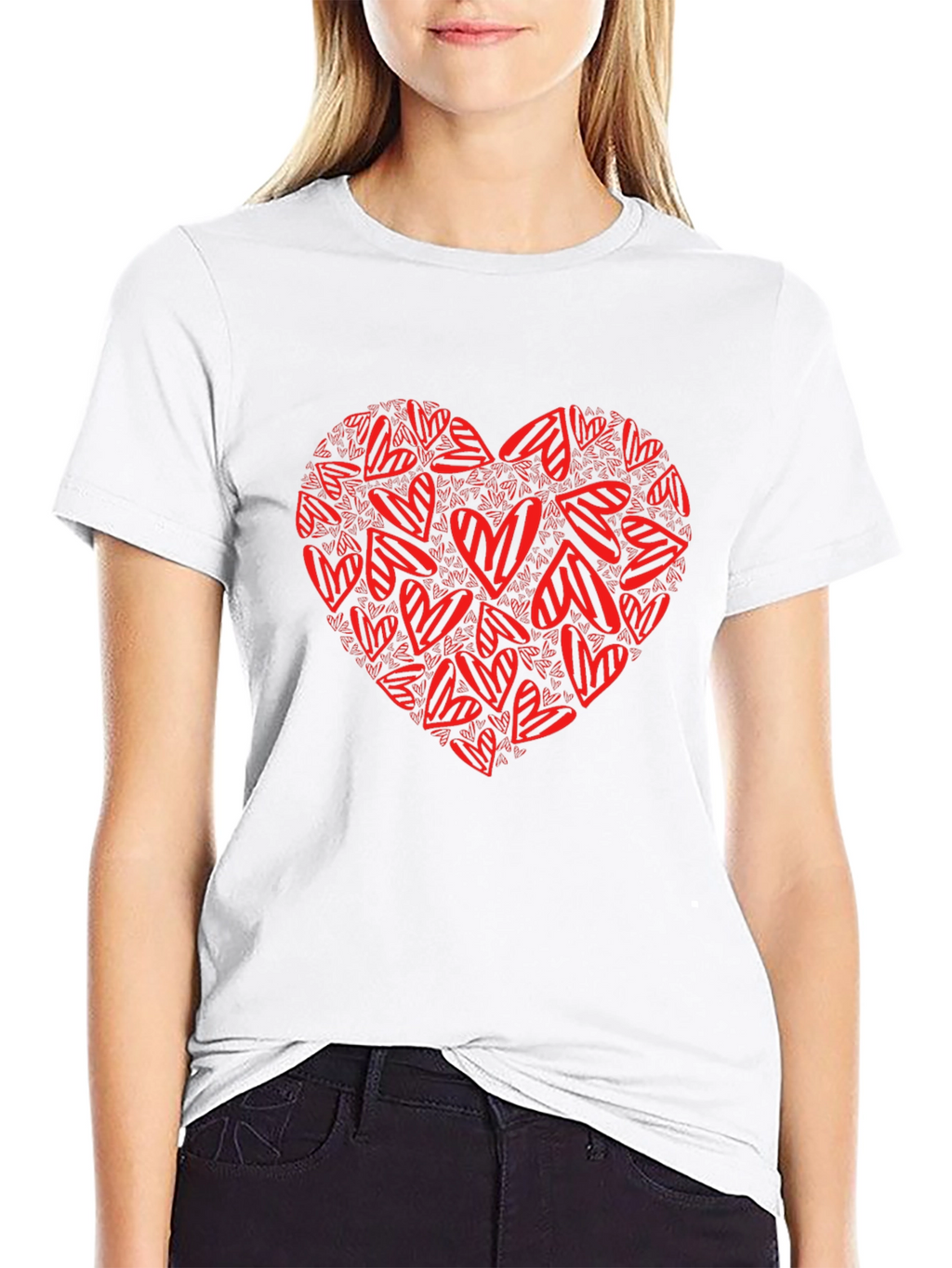 Heart of Hearts Graphic Tee - Mens Black T-Shirt