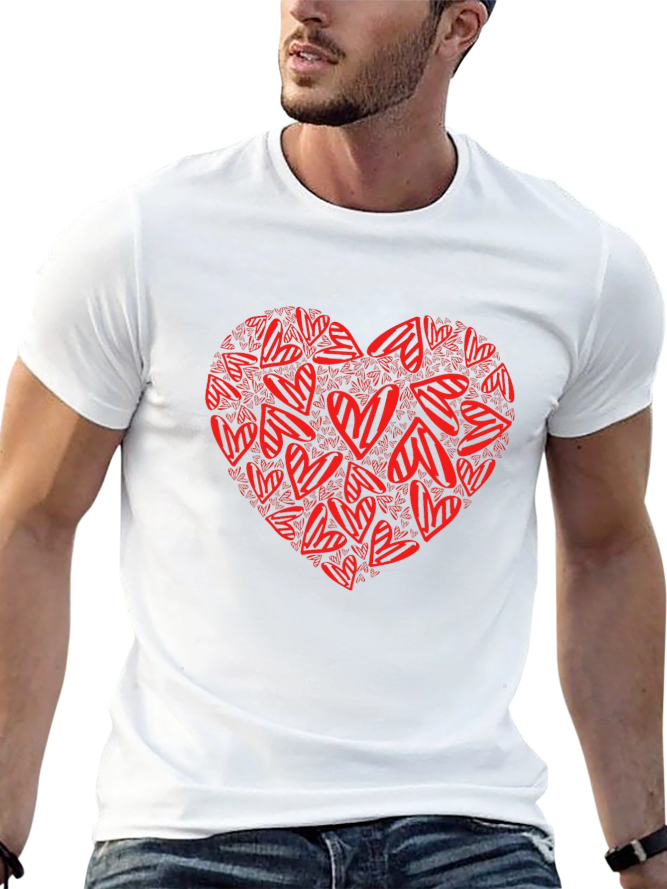 Heart of Hearts Graphic Tee - Mens Black T-Shirt