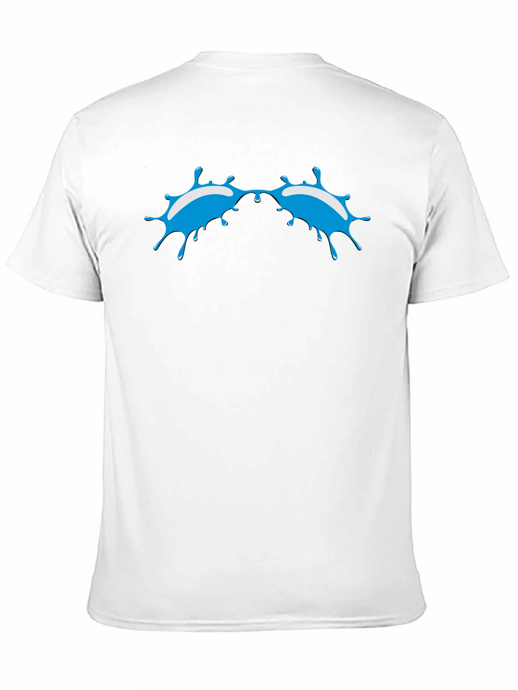 Blue Splash Graphic Black T-Shirt - Modern Style
