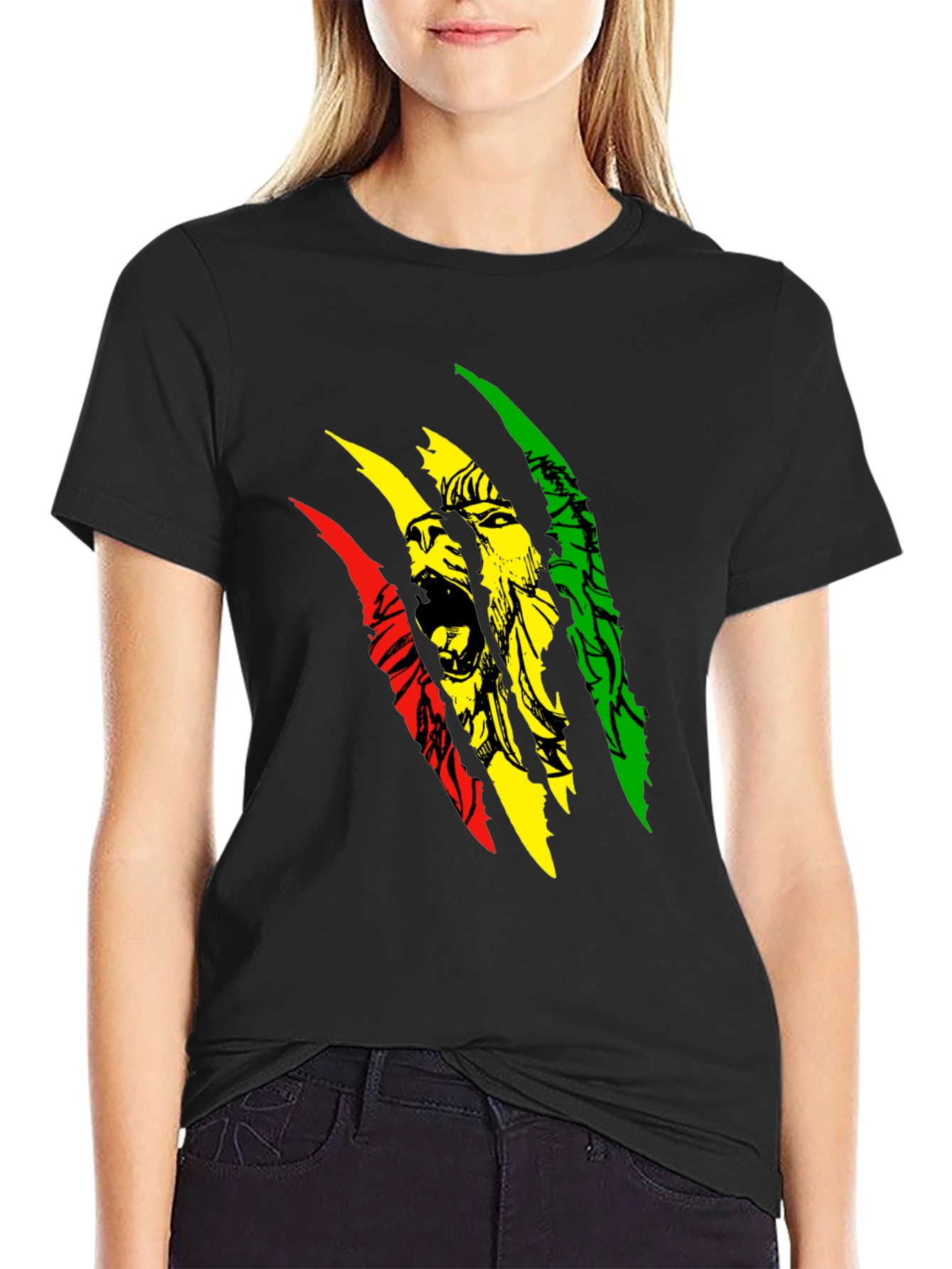 Rasta Lion Graphic T-Shirt - Reggae Style