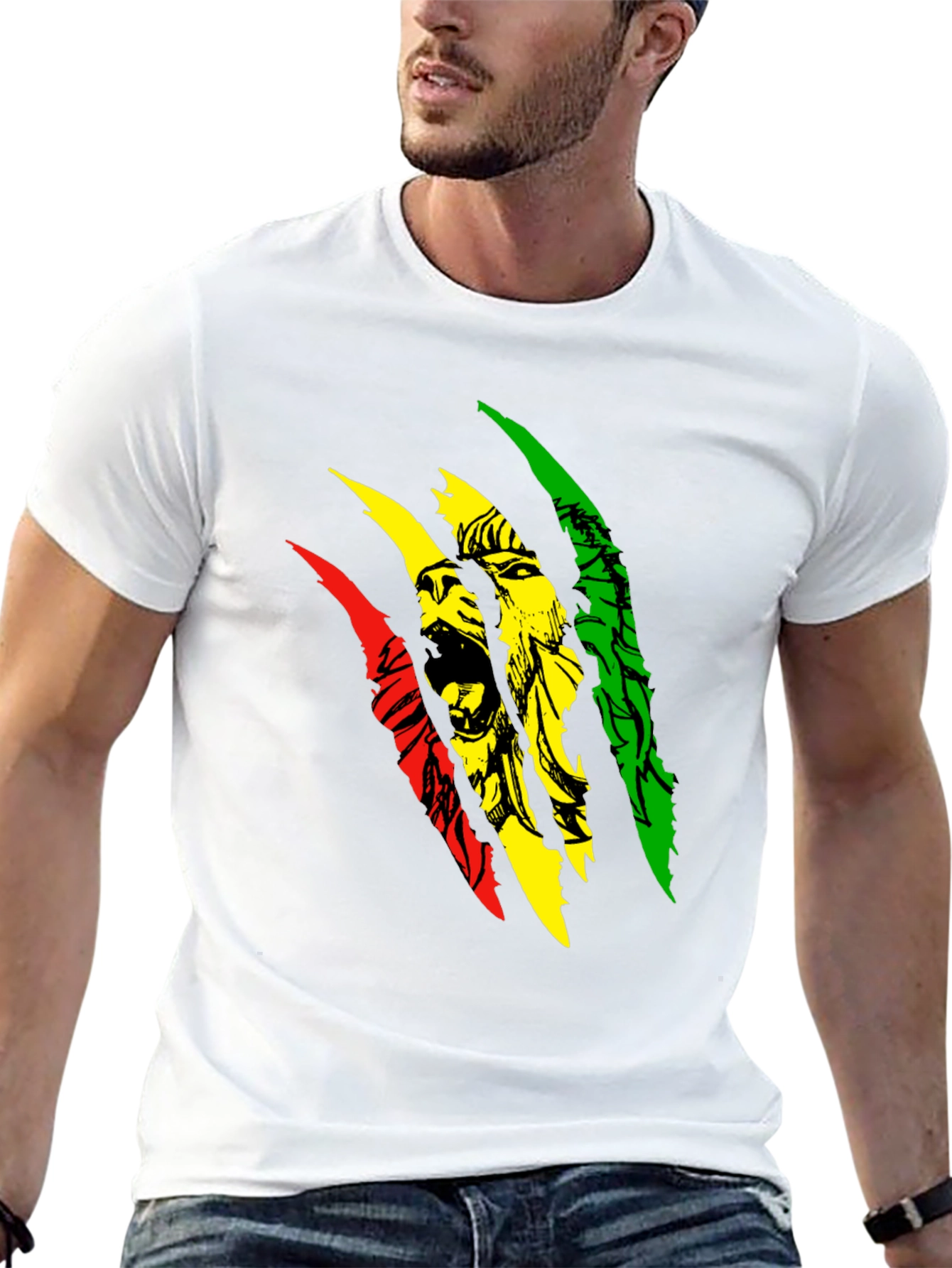 Rasta Lion Graphic T-Shirt - Reggae Style