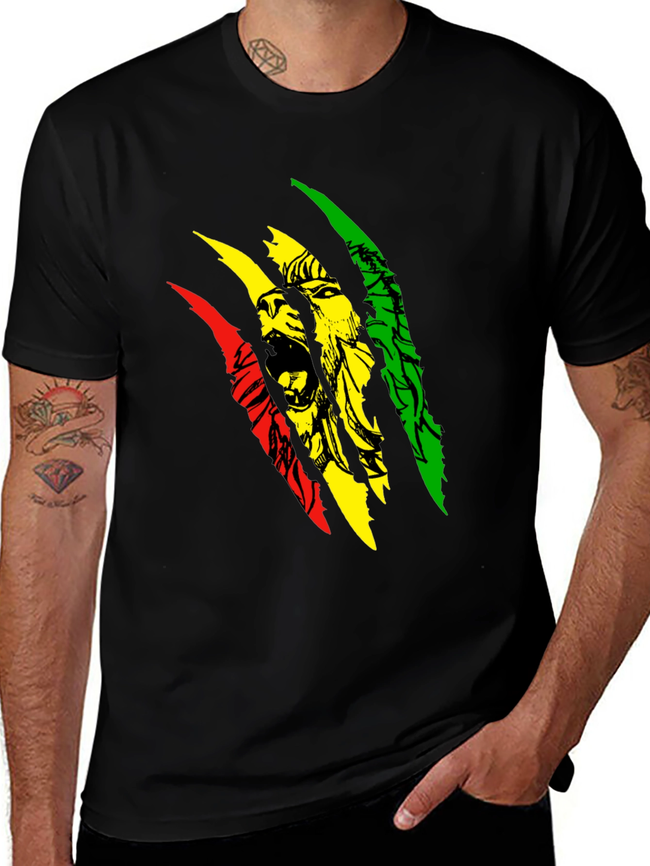 Rasta Lion Graphic T-Shirt - Reggae Style