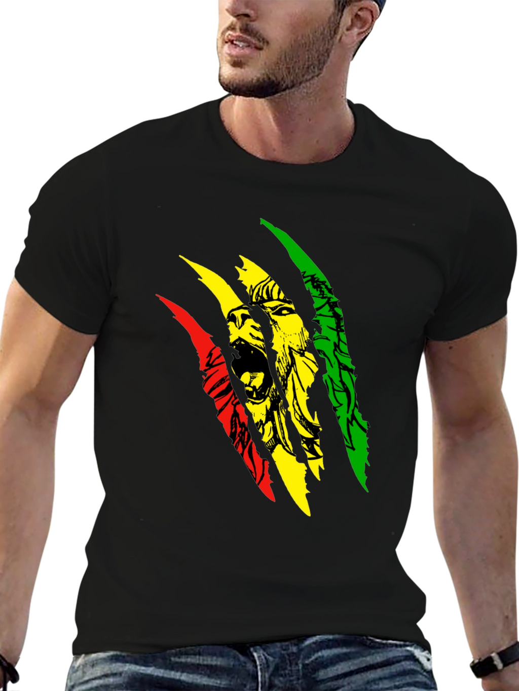 Rasta Lion Graphic T-Shirt - Reggae Style