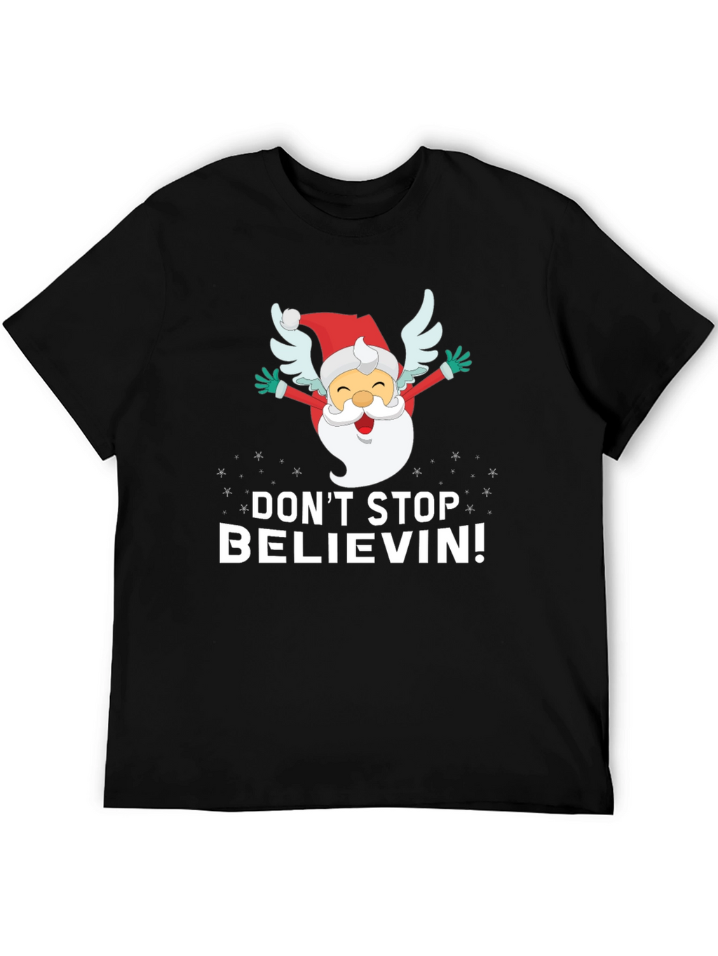Dont Stop Believin Santa Graphic Tee