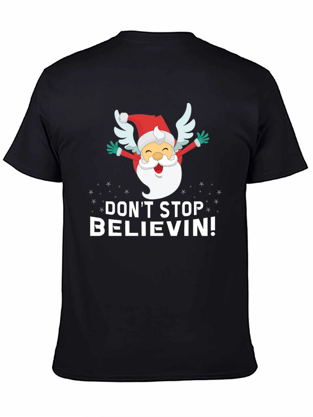 Dont Stop Believin Santa Graphic Tee