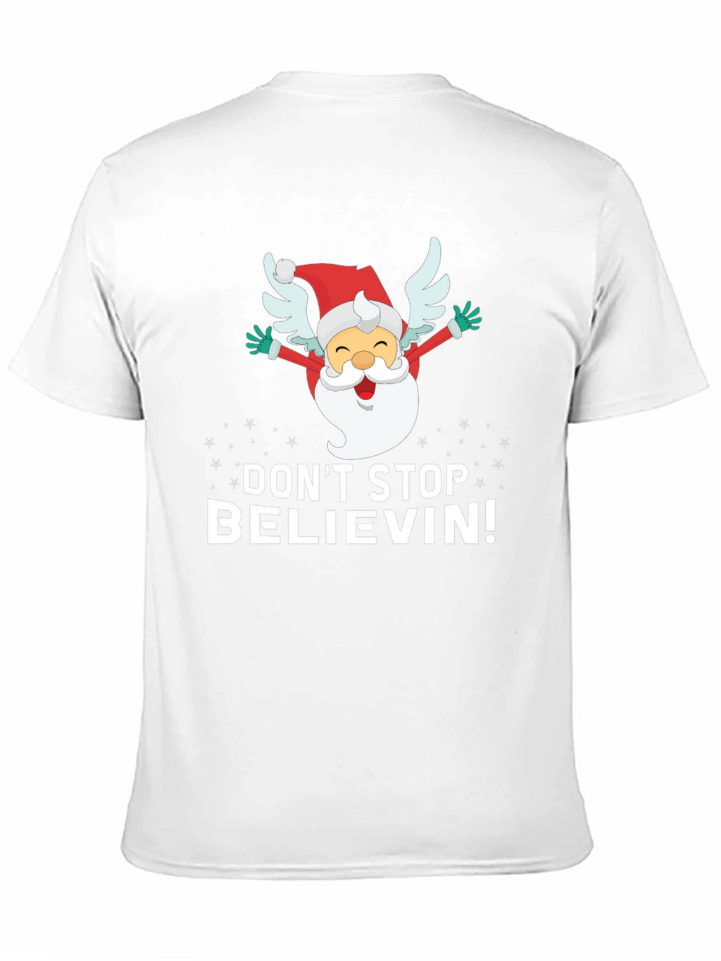 Dont Stop Believin Santa Graphic Tee