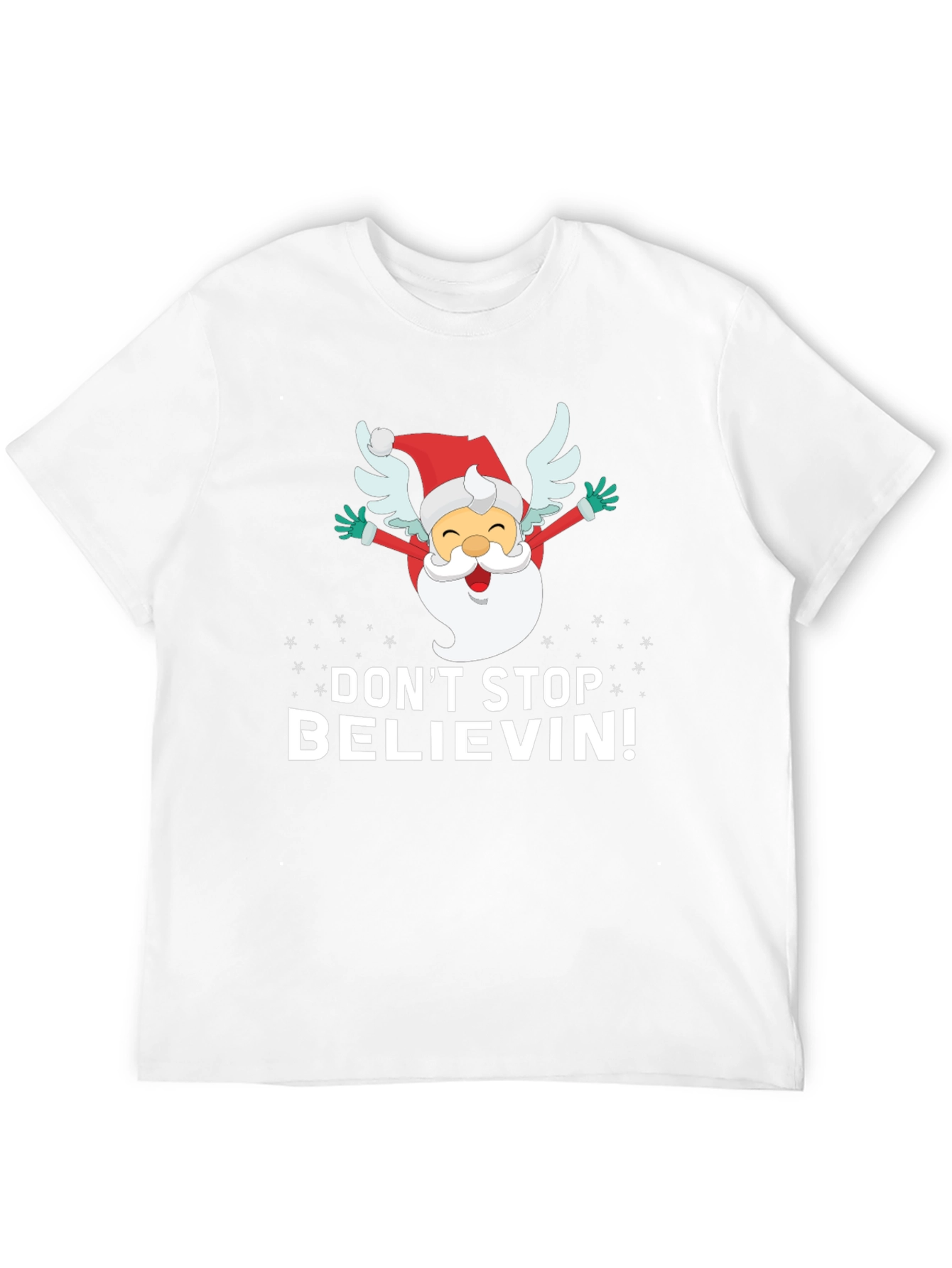 Dont Stop Believin Santa Graphic Tee