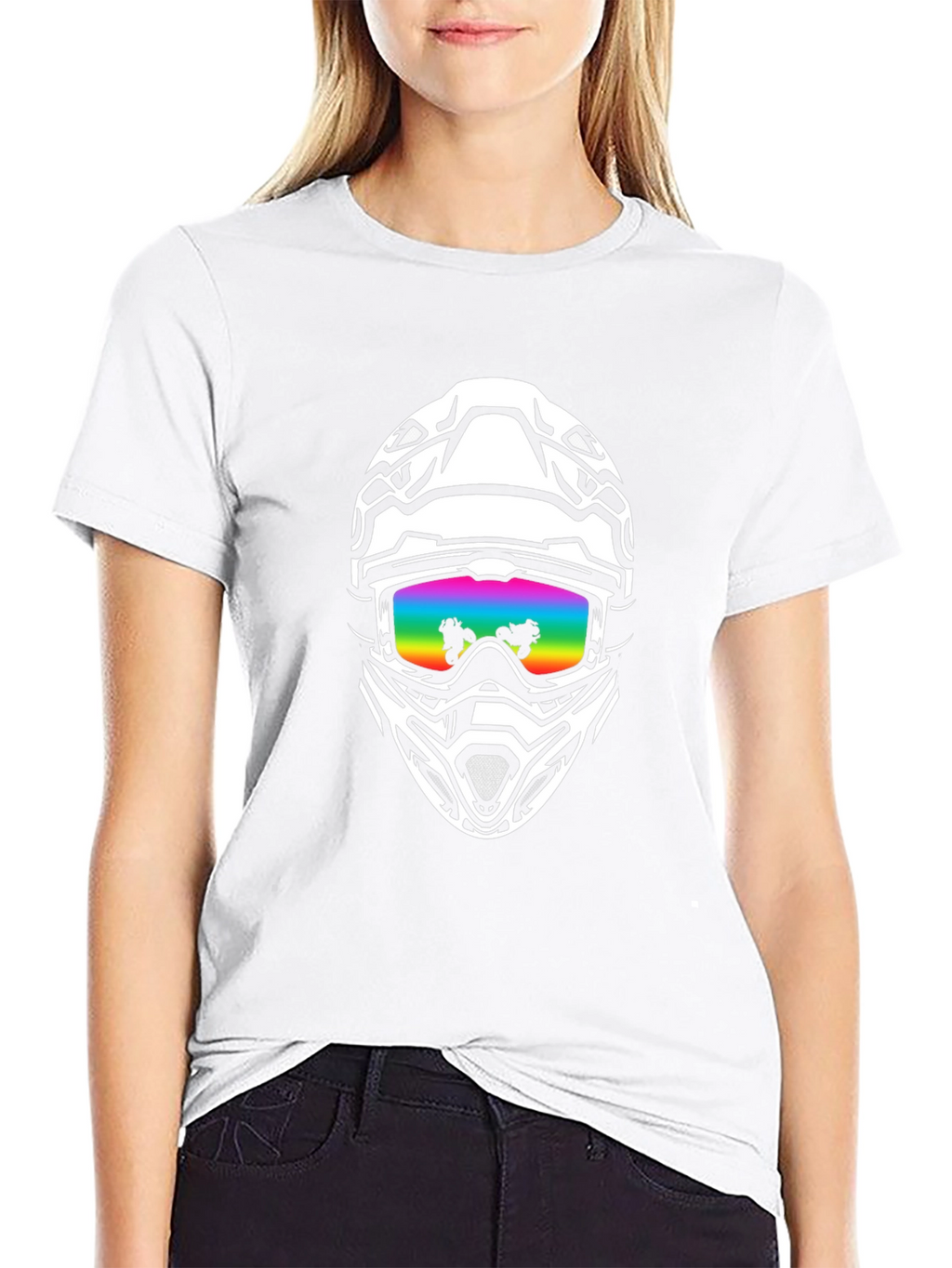 Black Helmet Graphic Tee - Ride in Style!