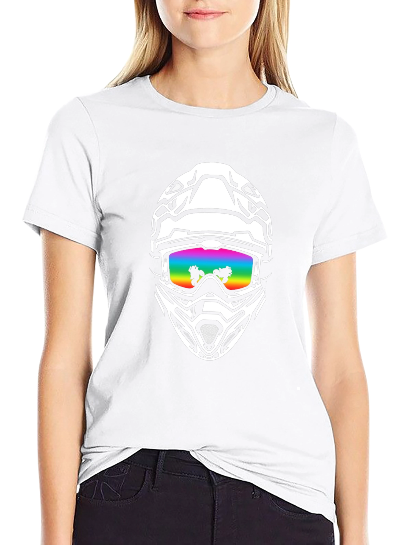 Black Helmet Graphic Tee - Ride in Style!