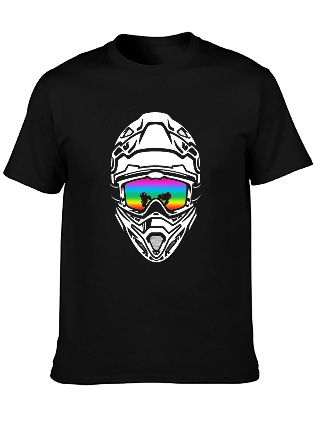 Black Helmet Graphic Tee - Ride in Style!