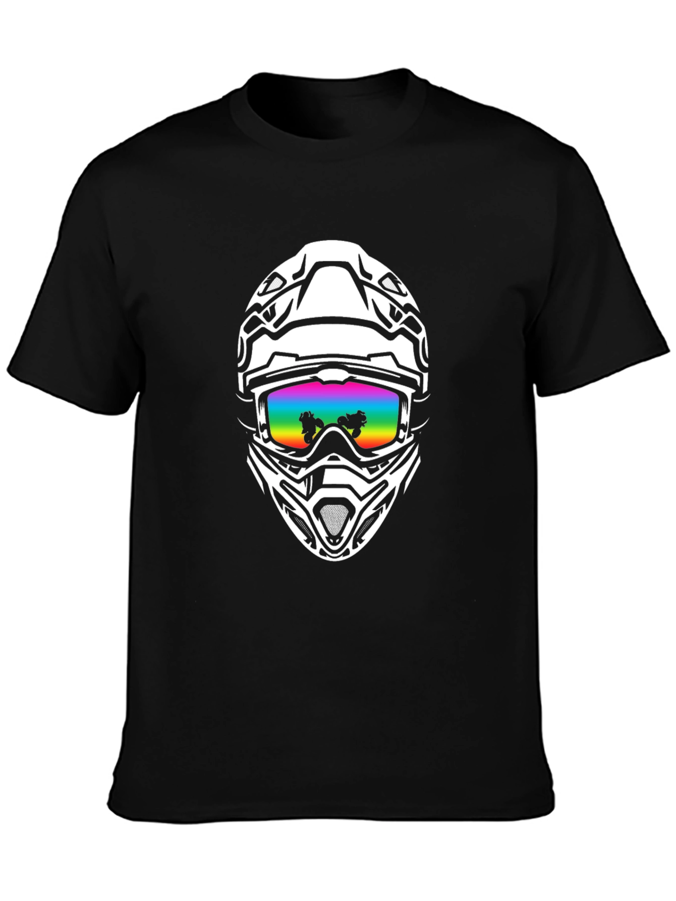 Black Helmet Graphic Tee - Ride in Style!