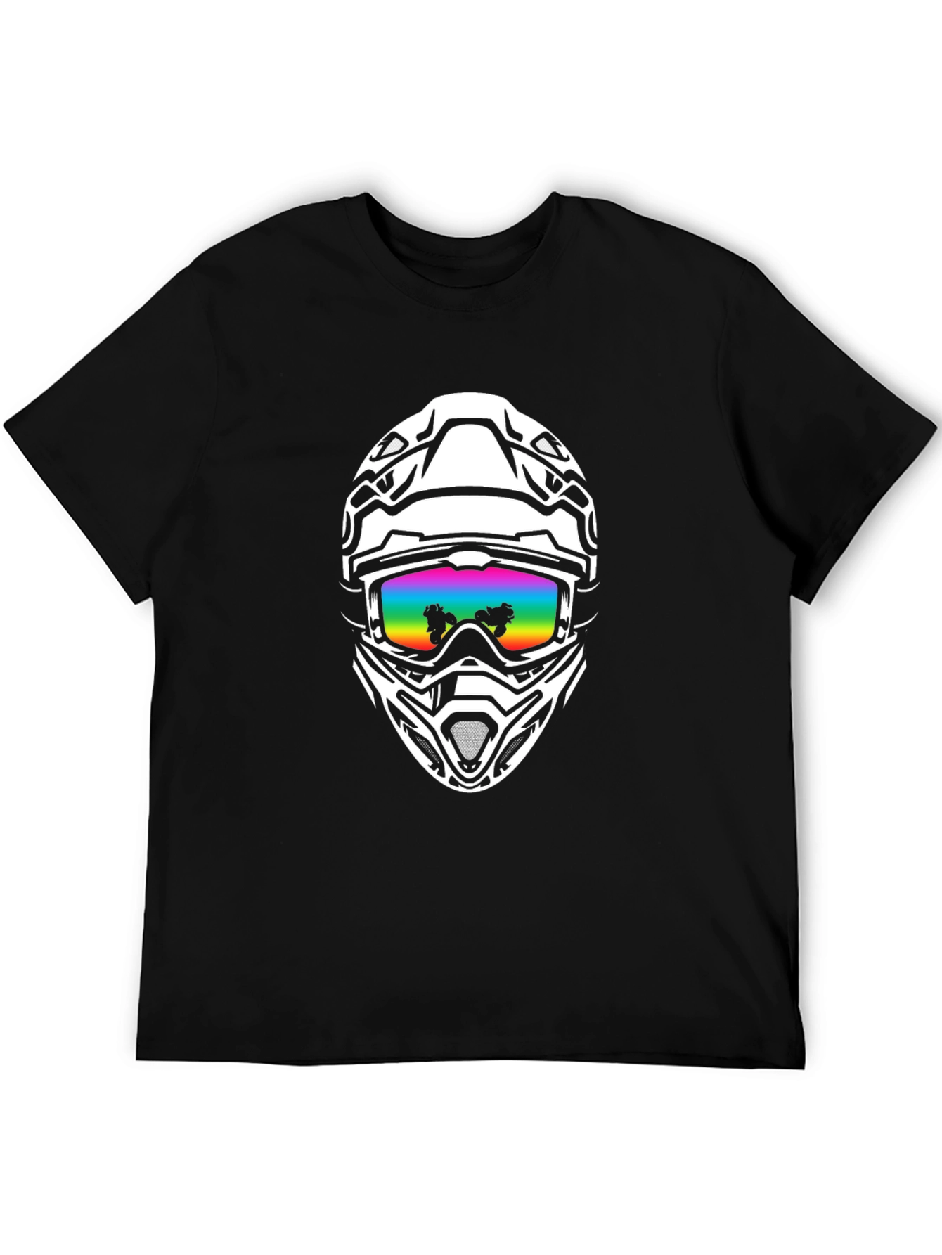 Black Helmet Graphic Tee - Ride in Style!