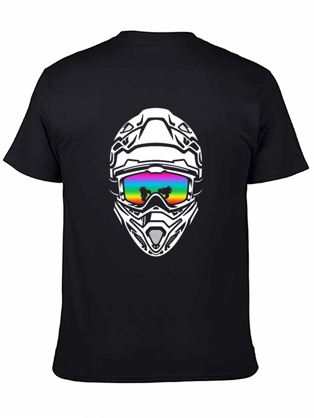 Black Helmet Graphic Tee - Ride in Style!