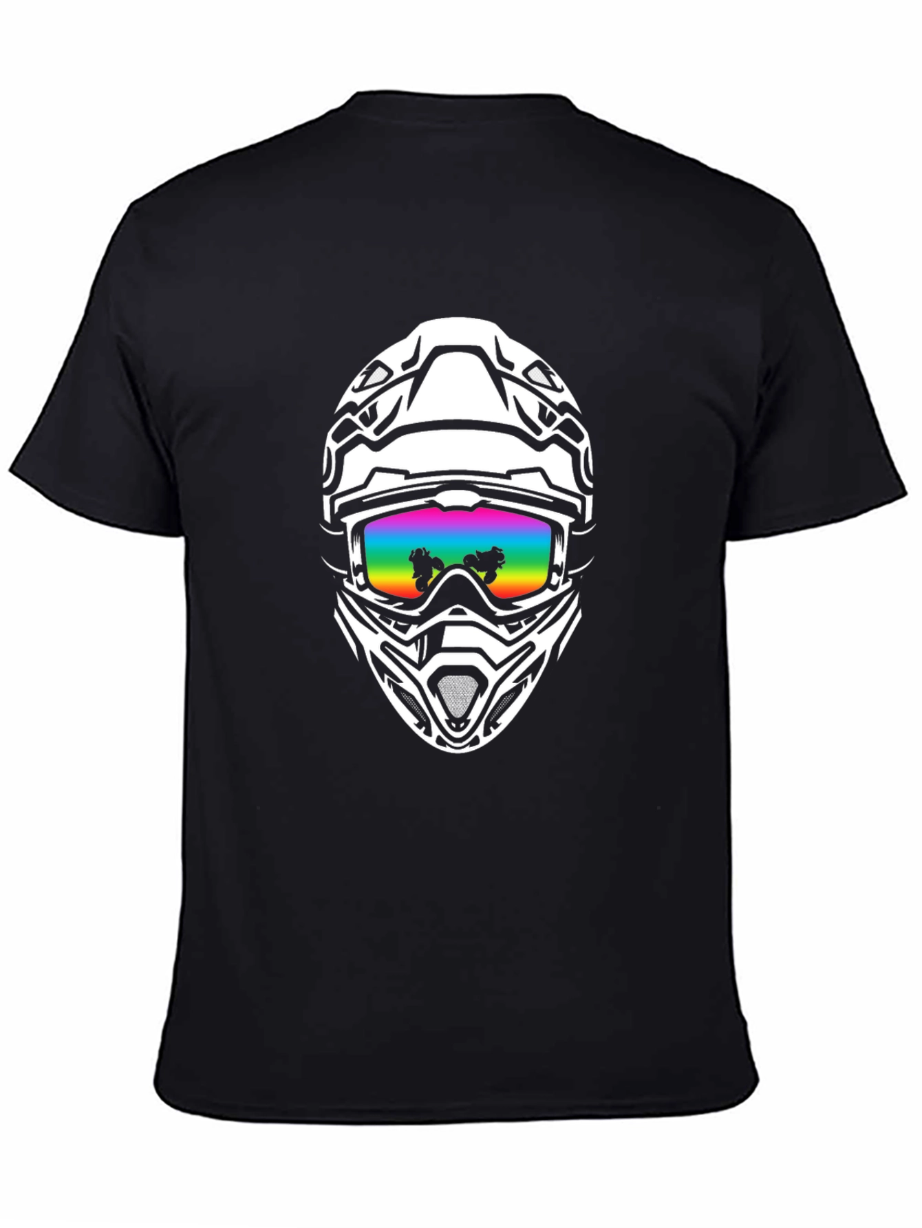 Black Helmet Graphic Tee - Ride in Style!