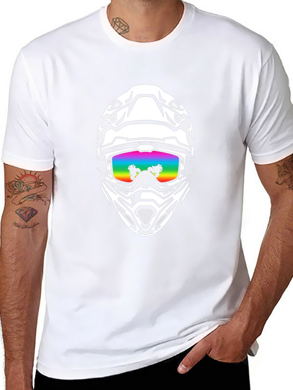 Black Helmet Graphic Tee - Ride in Style!