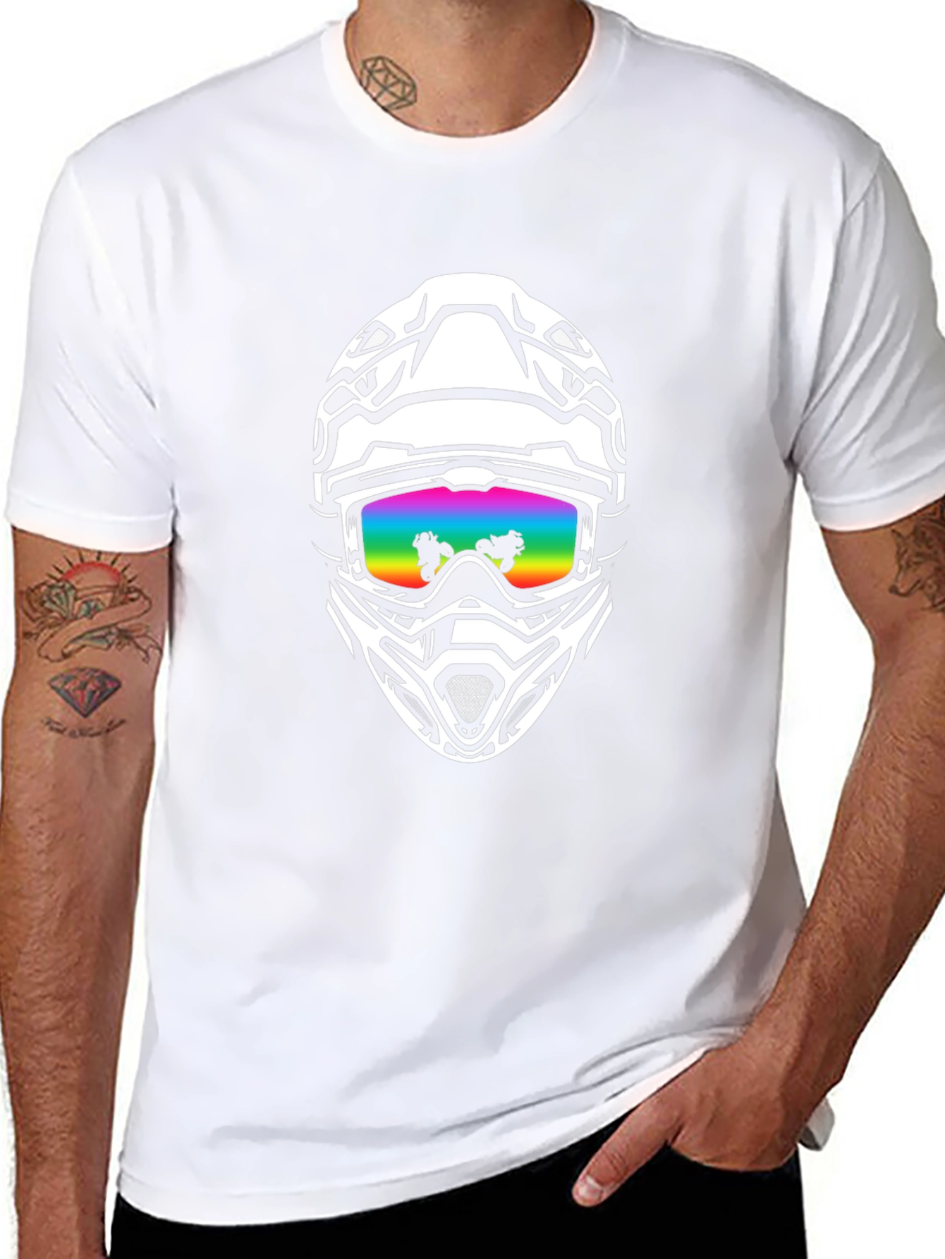Black Helmet Graphic Tee - Ride in Style!