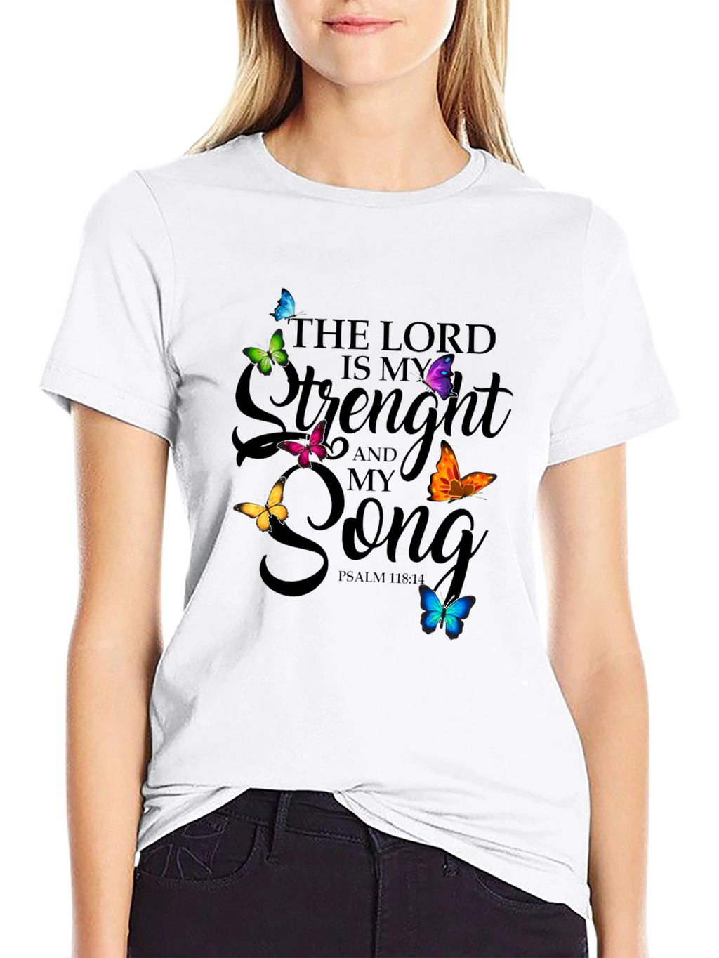 Faith-Inspired Butterfly Graphic T-Shirt