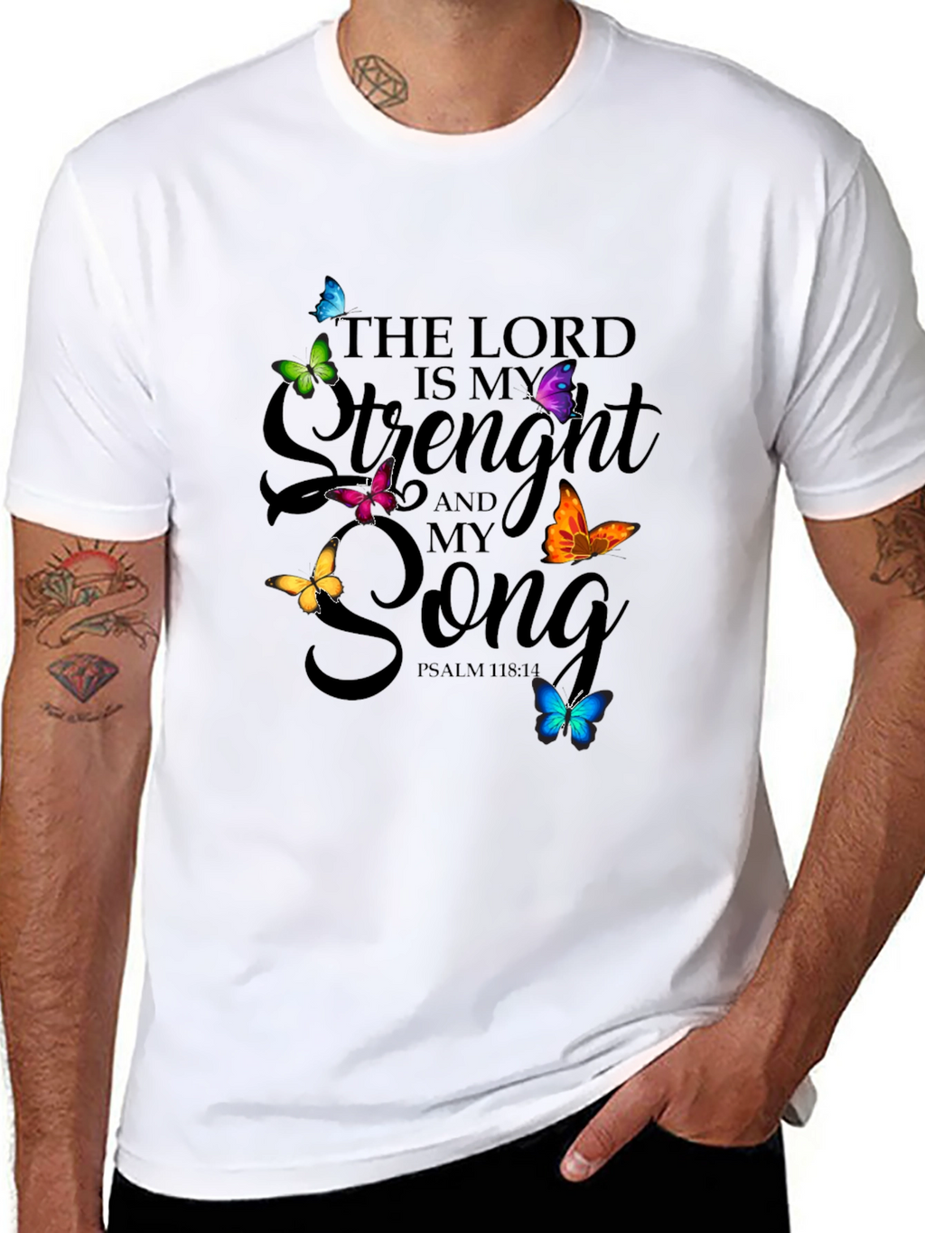 Faith-Inspired Butterfly Graphic T-Shirt