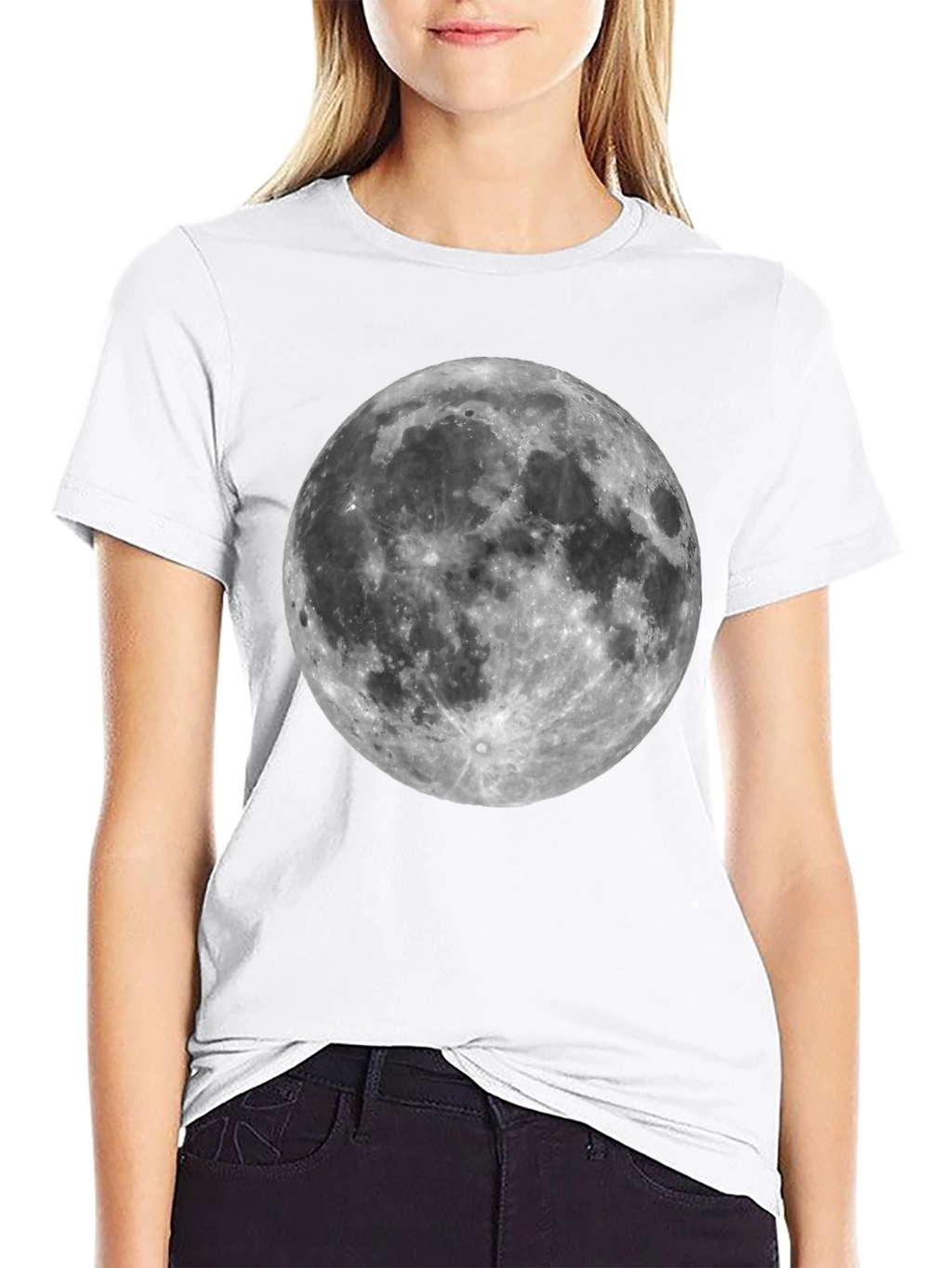 Moon Graphic Black T-Shirt - Celestial Style