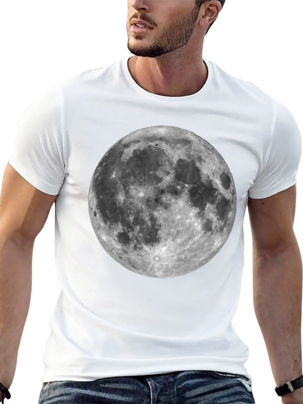 Moon Graphic Black T-Shirt - Celestial Style