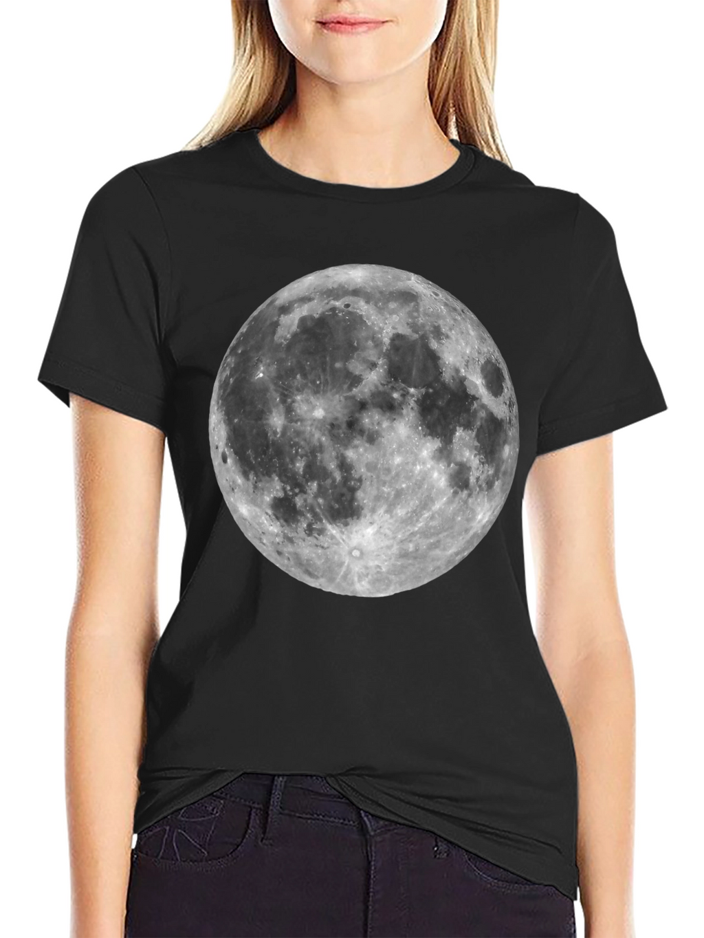 Moon Graphic Black T-Shirt - Celestial Style