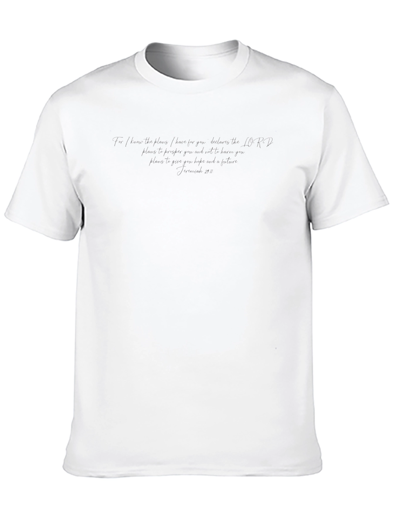 Mens Black Crew Neck T-Shirt with Subtle Print