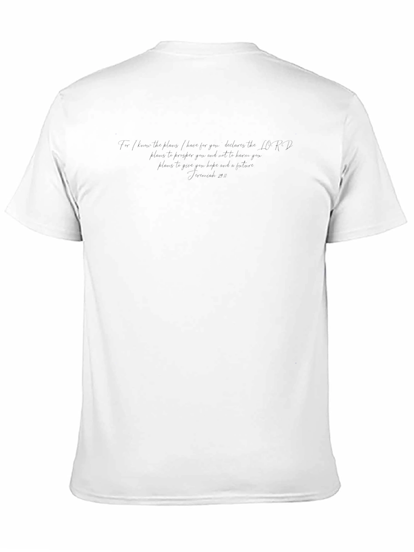 Mens Black Crew Neck T-Shirt with Subtle Print