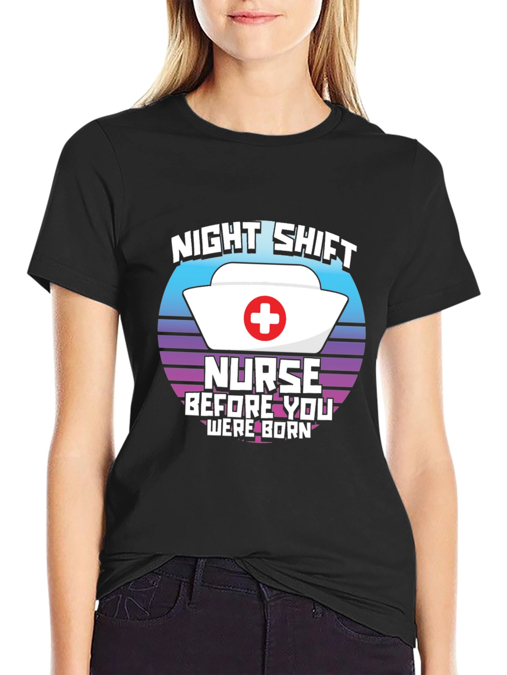 Night Shift Nurse T-Shirt Retro Design