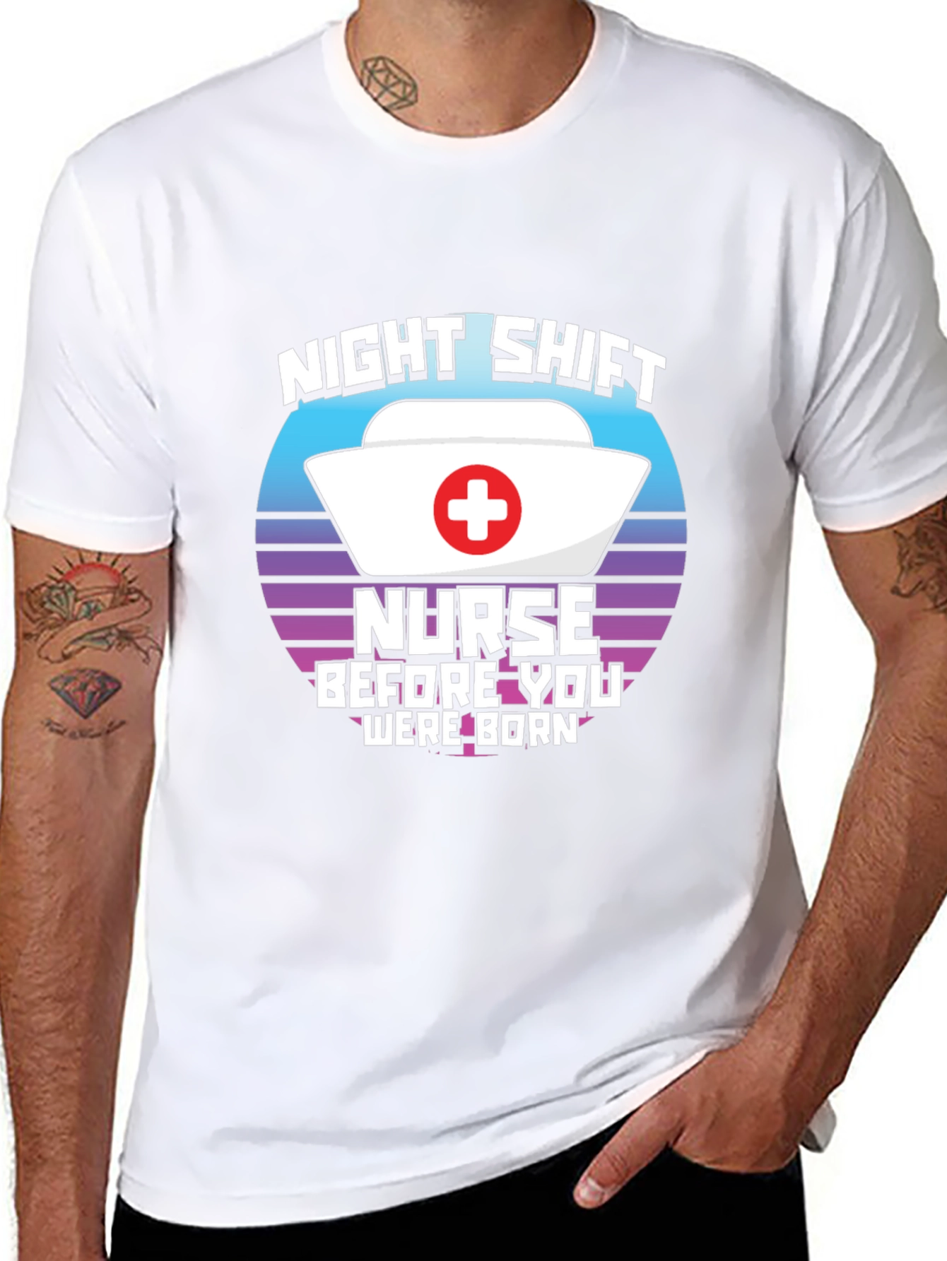 Night Shift Nurse T-Shirt Retro Design