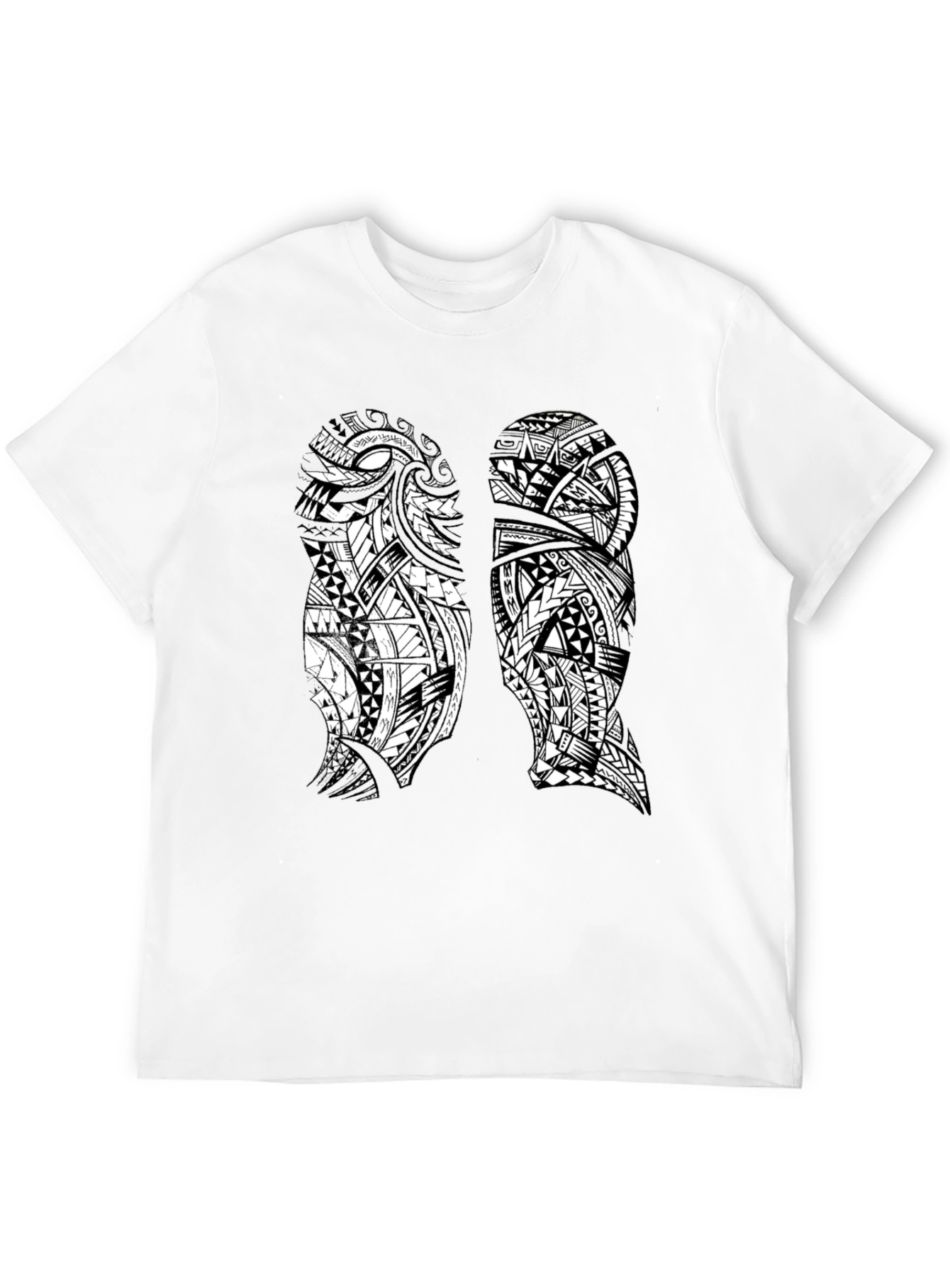 Tribal Lungs Graphic T-Shirt - Black
