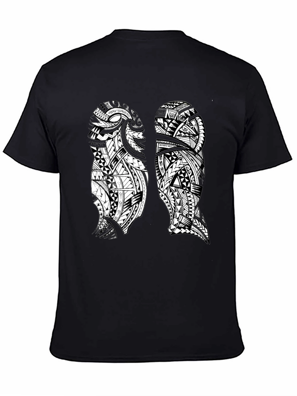 Tribal Lungs Graphic T-Shirt - Black